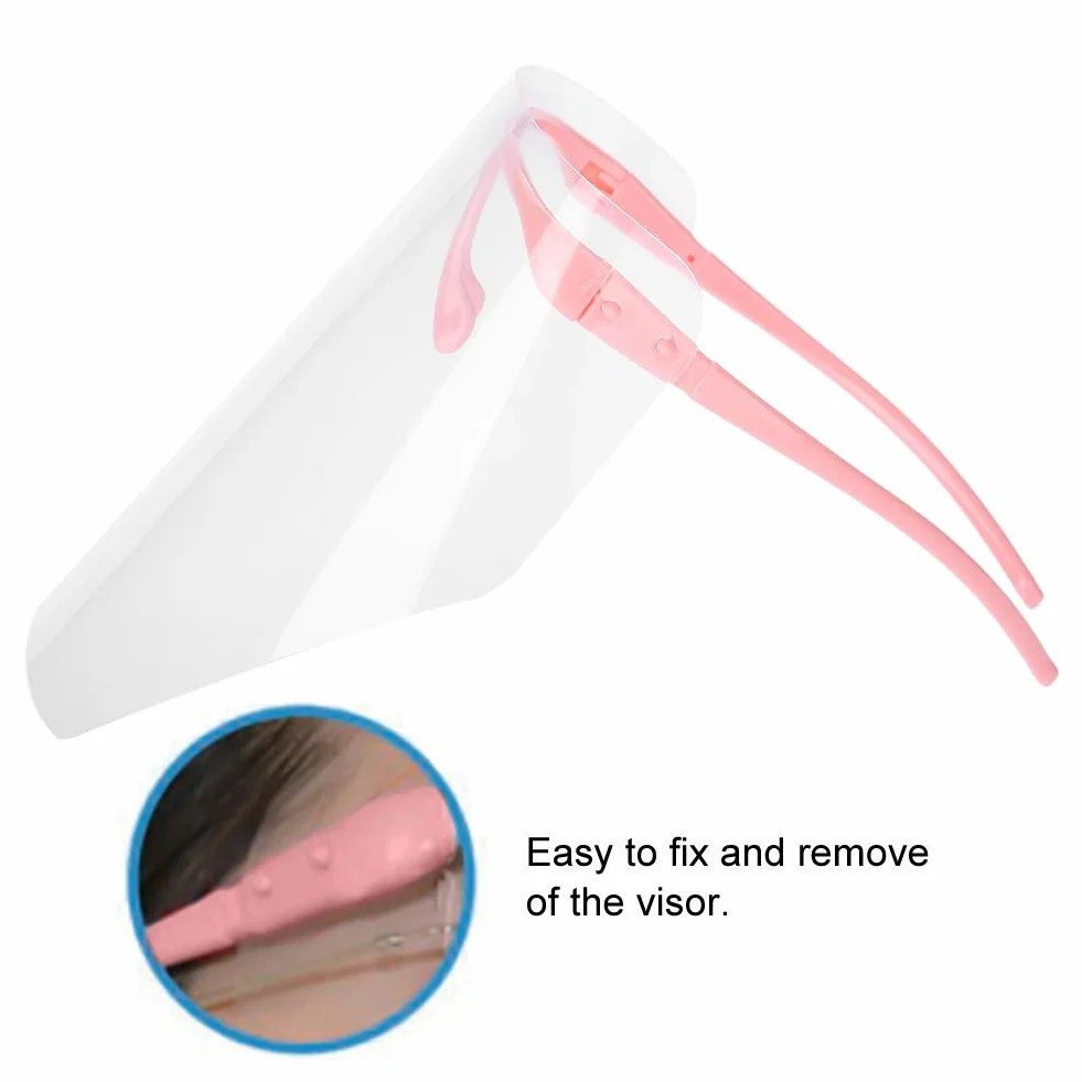 Visiera per Visiera, Visiera Integrale Trasparente Resistente Alla Maschera per il Viso Odontoiatrica Professionale Visiera Dentale Protettiva Staccabile per Attività Quotidiane e Lavoro(Rosa)