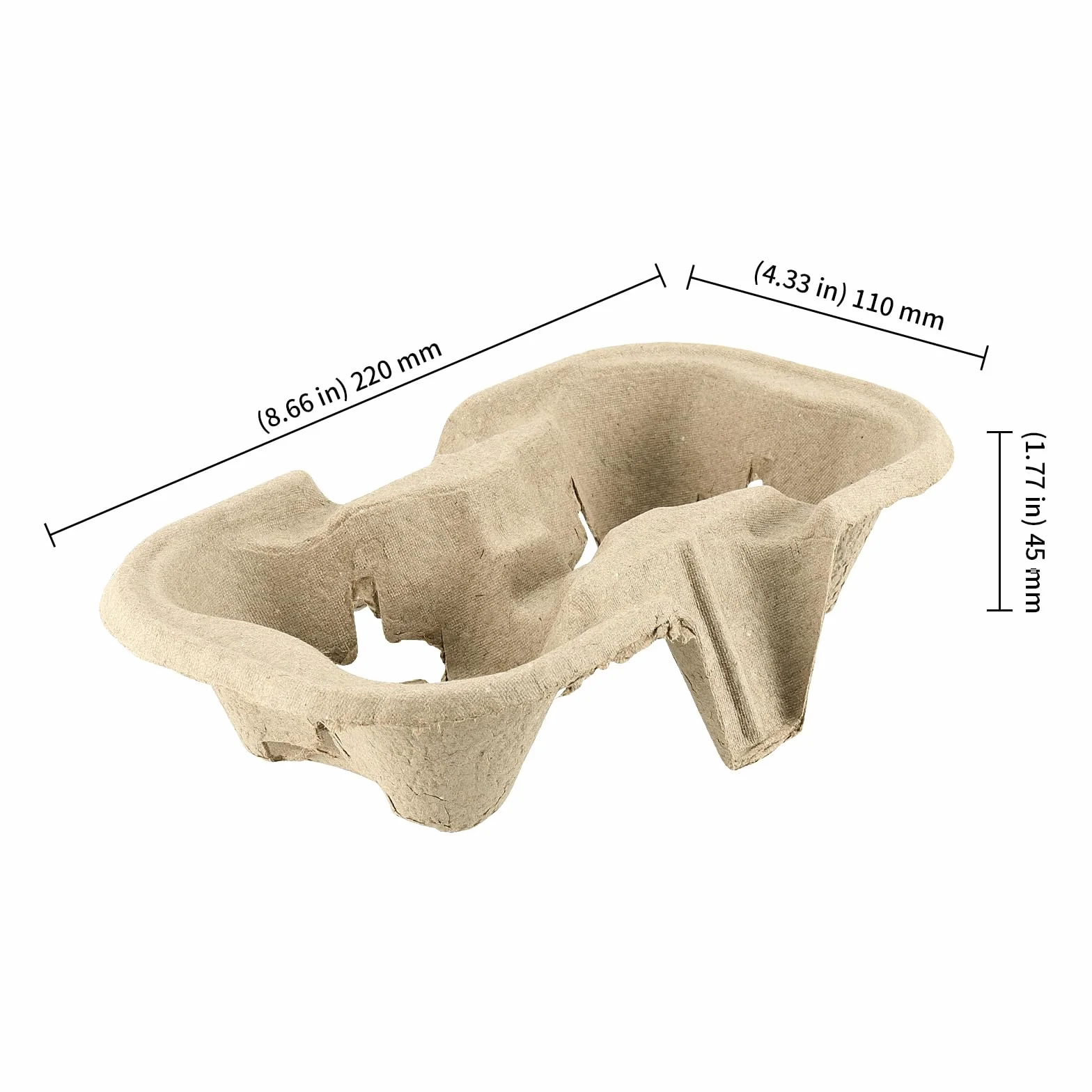 KEILEOHO 100 portabicchieri in fibra di cellulosa, 22 x 11 x 4,5 cm