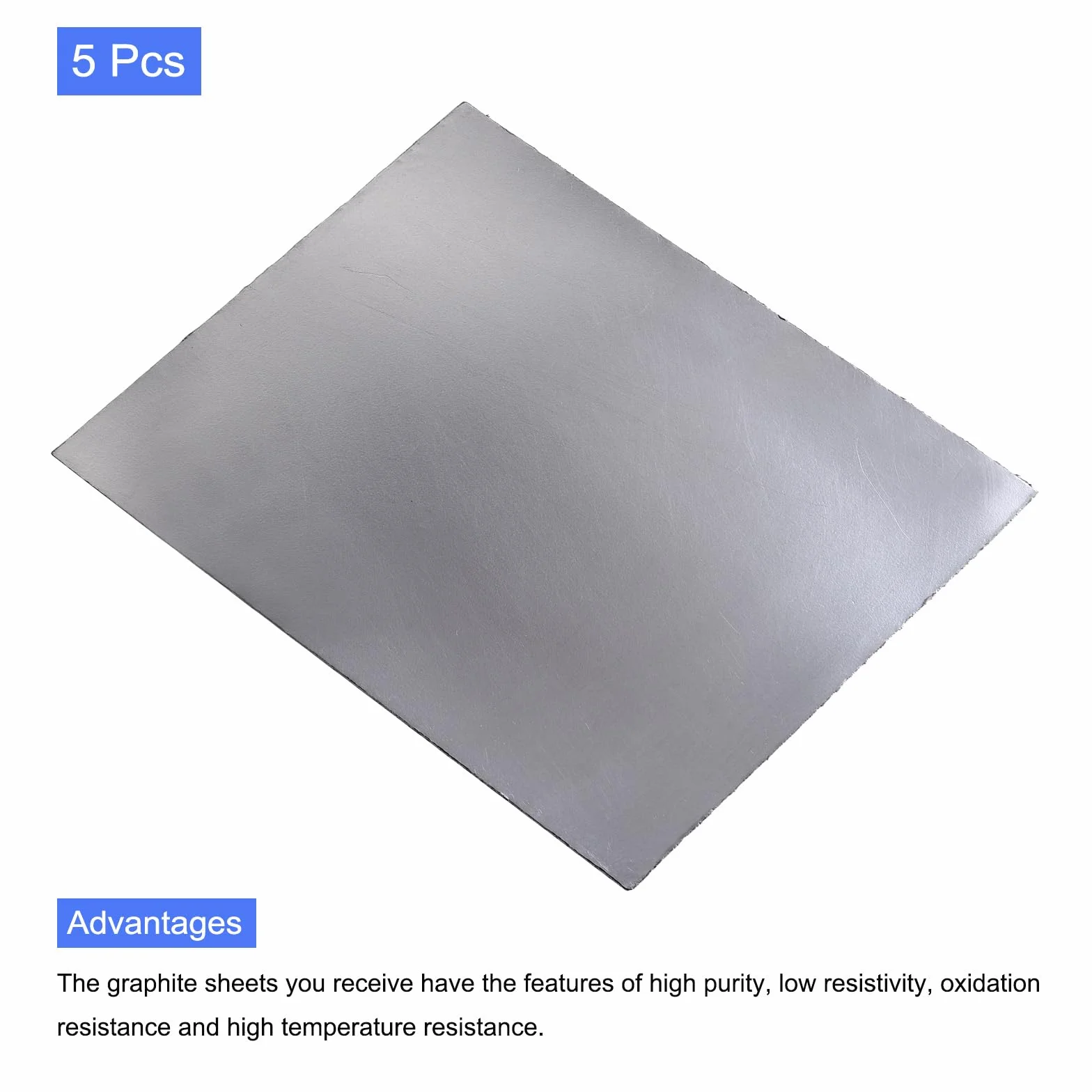 PATIKIL Foglio di grafite flessibile 250 x 200 x 1 mm, confezione da 5