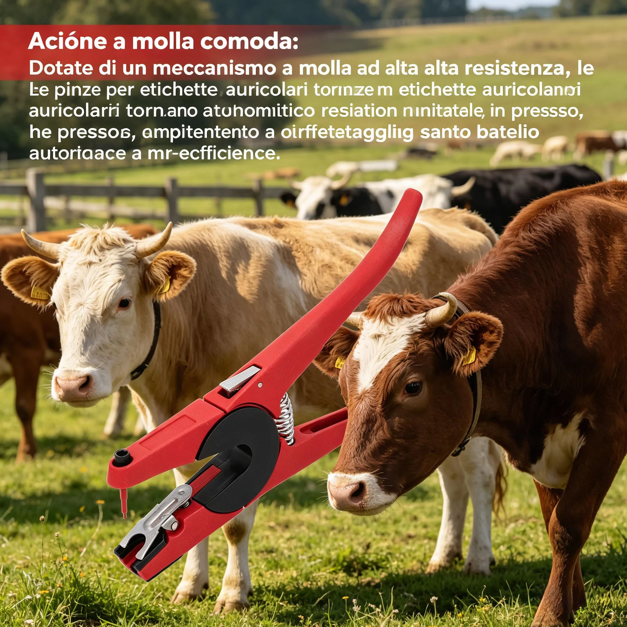 Pinze applicatrici di marche auricolari per bovini, suini, ovini, strumento universale per la marcatura delle orecchie degli animali, meccanismo di bloccaggio regolabile