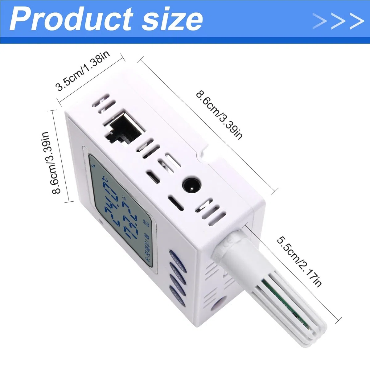 Il trasmettitore Ethernet di temperatura e umidità supporta il protocollo UDP/SNMP e l'alimentazione Poe con sensore Sht30 esterno