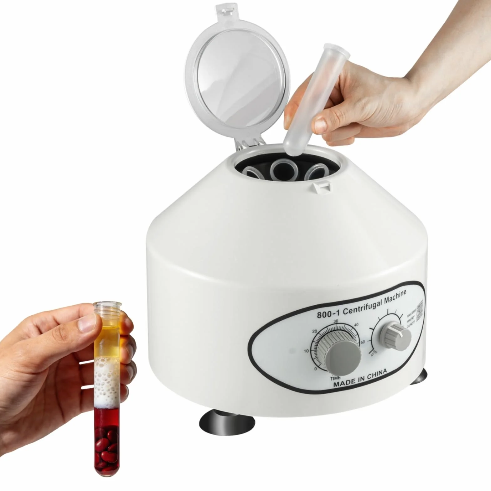 Centrifugatore da Laboratorio EU Lab 25W 220V, 0~4000 giri/min. Centrifuga da Tavolo da Laboratorio con Fattore di Separazione 1.960, Centrifughe da Tavolo Elettriche con 6 x 20ml Professionali