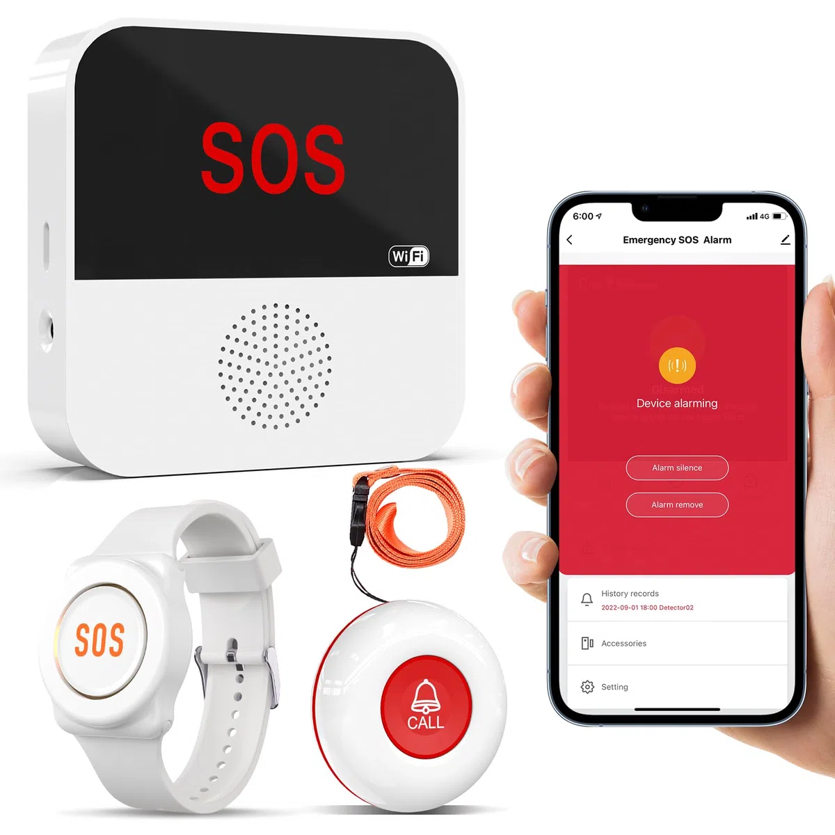 ChunHee Pulsante di chiamata di emergenza per anziani Tuya WiFi Smart Senior Sistema di allarme di emergenza