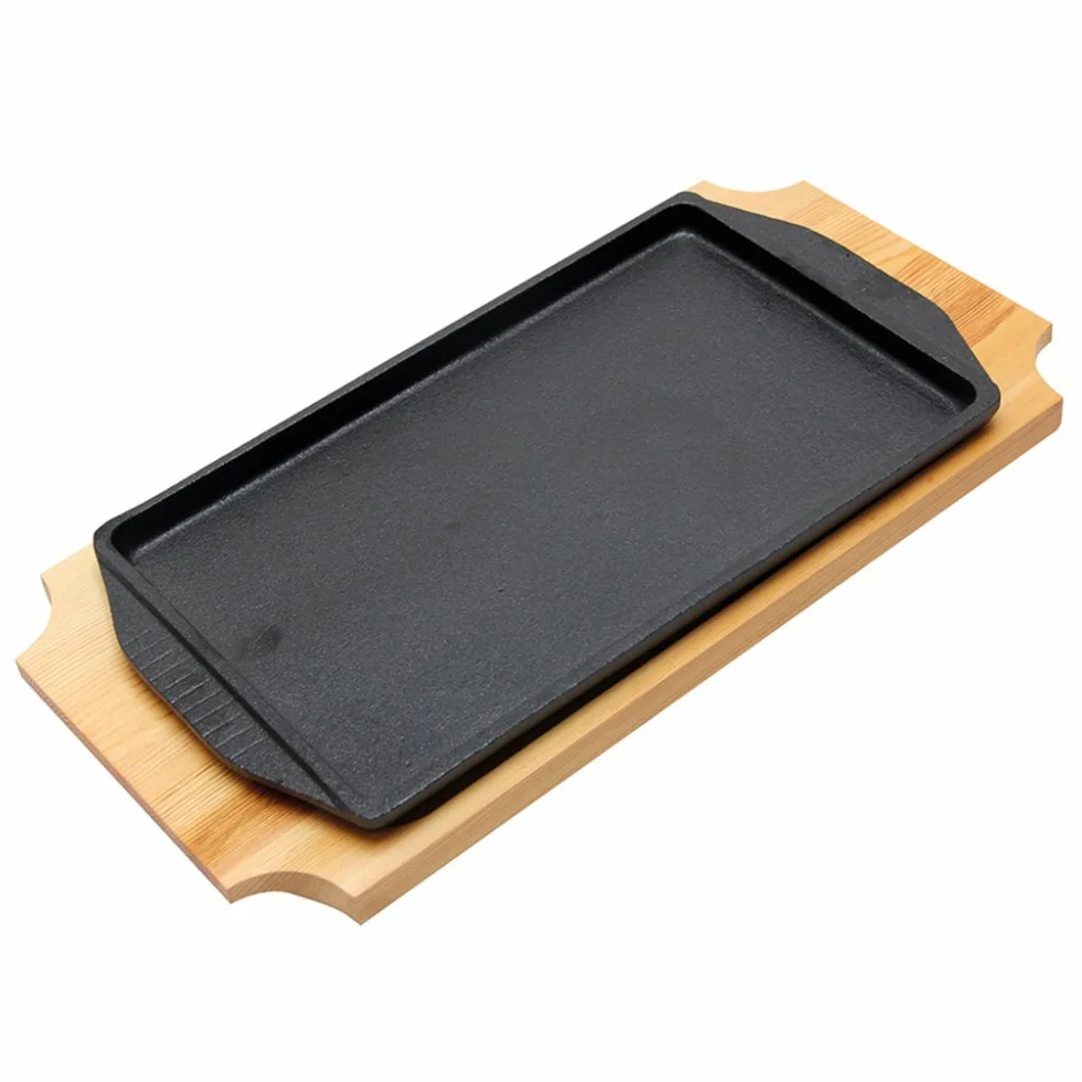 Piatto Contadino Base Di Legno 31x18 Cm Nero Ferro 1 Unità