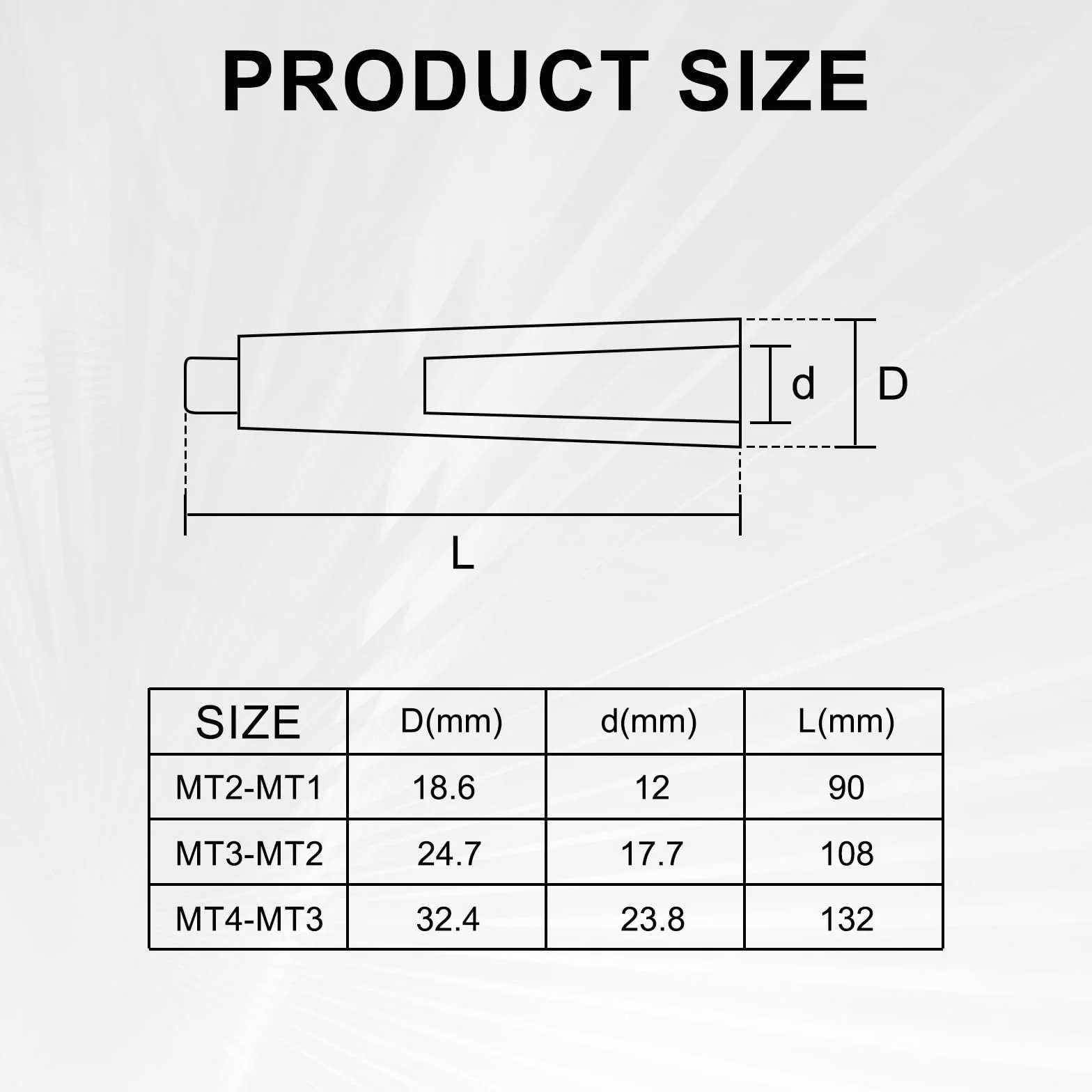 LALAGO 3Pcs Cono Morse Drill manicotto di riduzione Adattatore per tornio fresatura (MT1 a MT2, MT2 a MT3, MT3 a MT4)