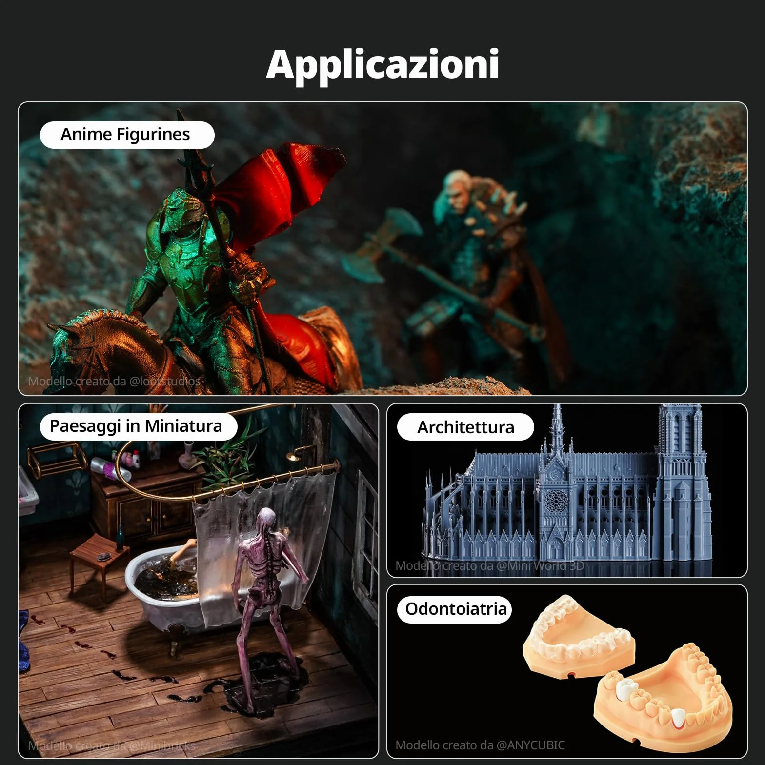 ANYCUBIC Resina Stampante 3D, Resine Standard Fotopolimerizzante UV 405 nm con Alta Precisione, Eccellente Fluidità e Solidificare Rapida per stampanti 3D 4K/8K LCD/DLP/SLA (Grigio, 1kg)