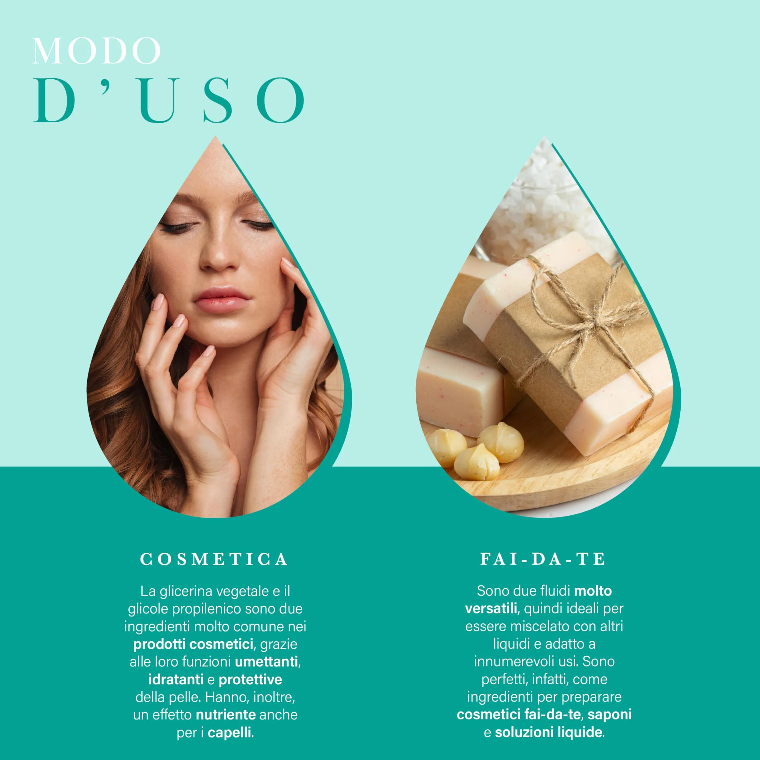 Oxxigena - Kit Base Neutra da 2 L, con Glicerina Vegetale Liquida Pura ≥ 99,5% (1 L) + Glicole Propilenico Liquido Puro (1 L), 50 VG / 50 PG, 100% Made in Italy, Purezza Farmaceutica