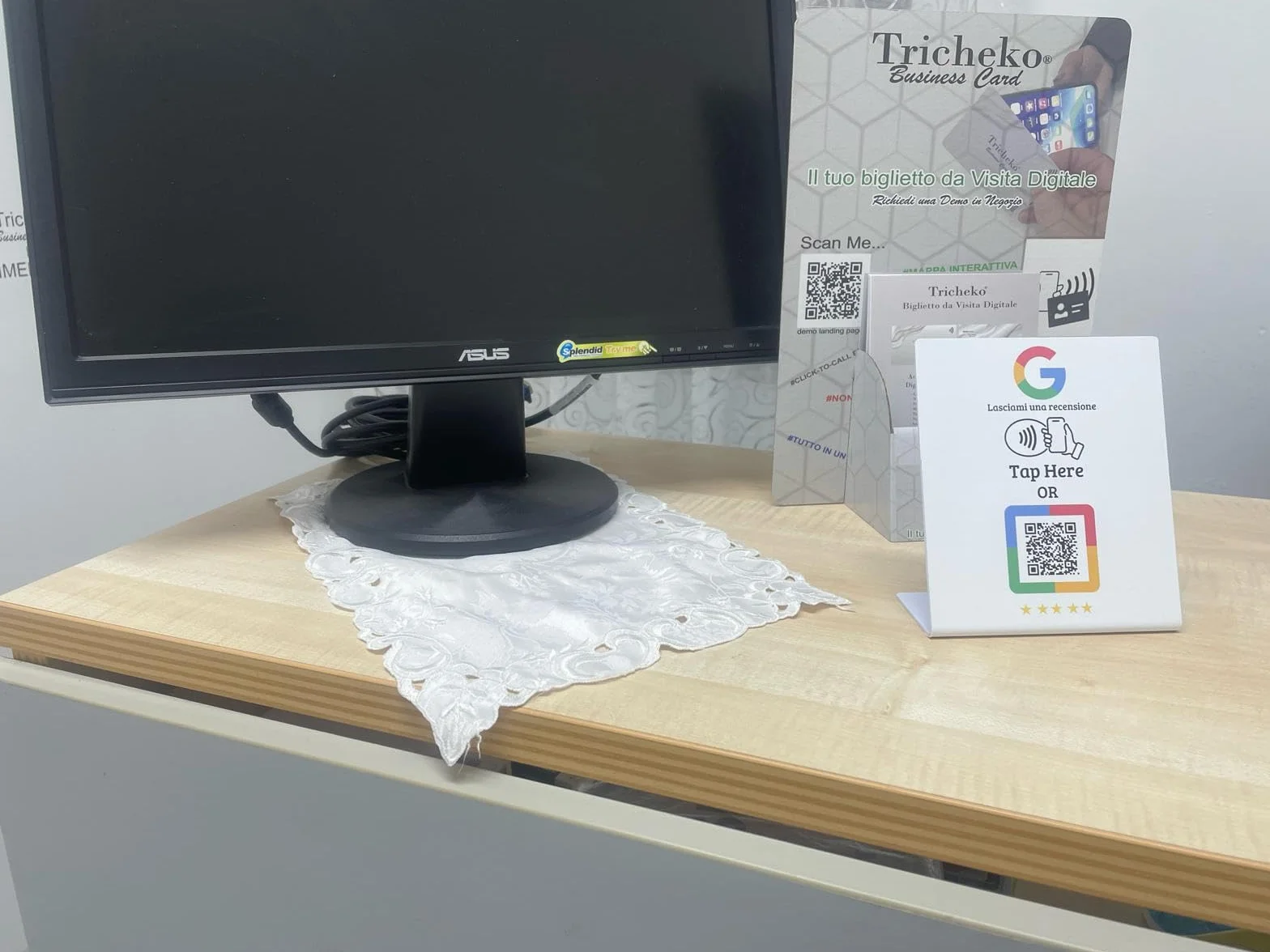 Smart Support Review NFC QRCode (GOOGLE)-SUPPORTO RECENSIONI GOOGLE DA BANCO PRODOTTO ITALIANO