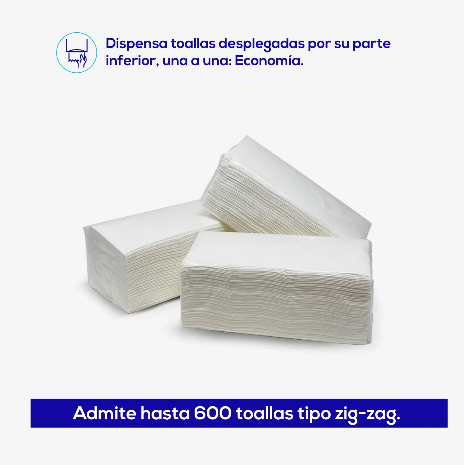 Jofel Valor AH37000 Distributore di asciugamani a parete, fino a 600 asciugamani a zig-zag, bianco