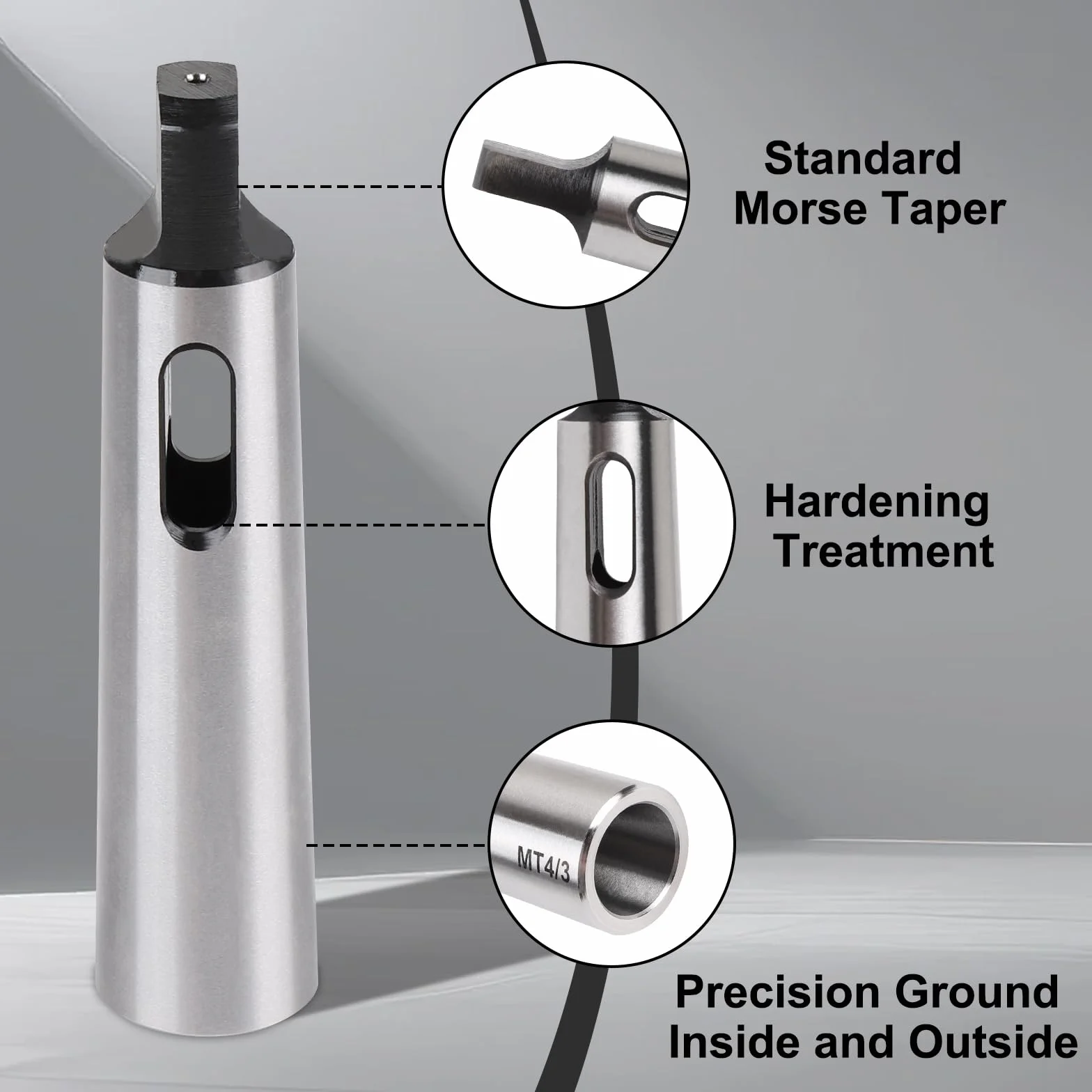 LALAGO 3Pcs Cono Morse Drill manicotto di riduzione Adattatore per tornio fresatura (MT1 a MT2, MT2 a MT3, MT3 a MT4)