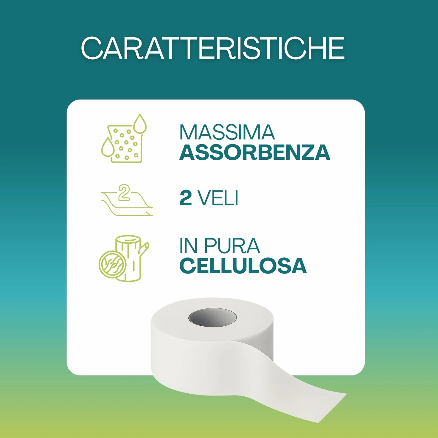 VIRSUS Carta Igienica Industriale Mini Jumbo Rotolo 12 rotoli 130mt