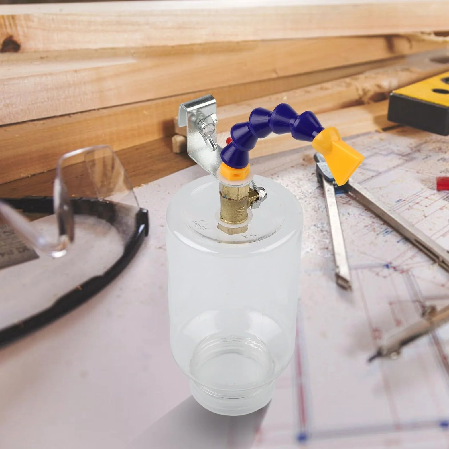 Ugello spruzzatore d'acqua 500 ml per smerigliatrice angolare, soppressione polvere, metallo e plastica