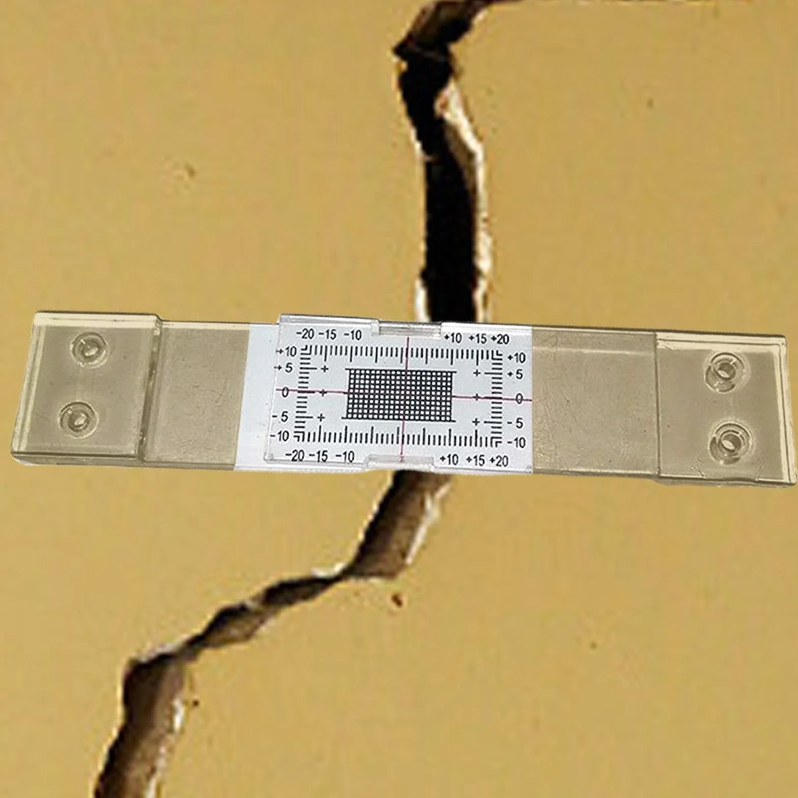 Kit Registrazione Monitoraggio Fessure, 10 Fessurimetro Manuale per Crepe Parete, Strumento Misurazione Porta