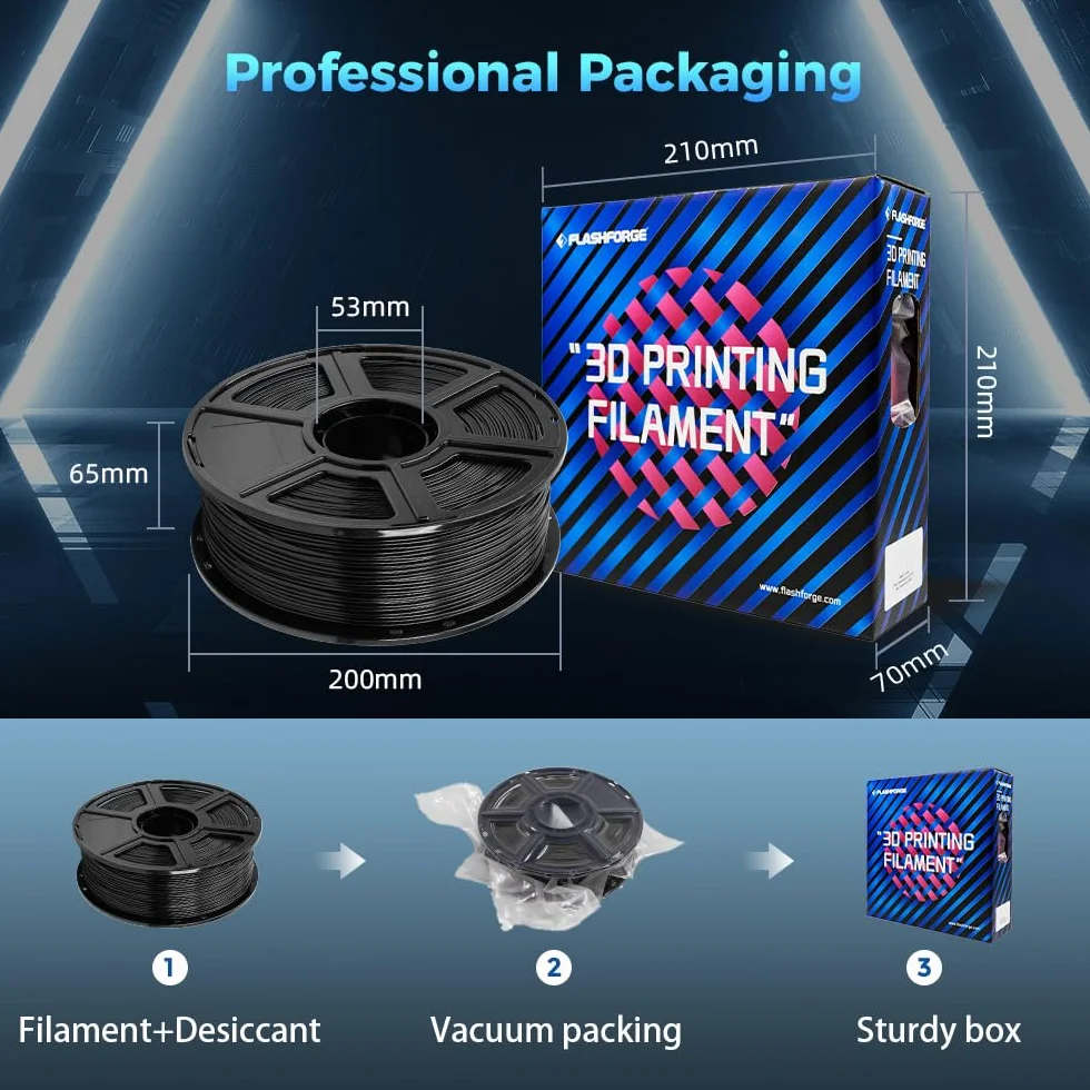 FLASHFORGE Filamento ASA 1,75 mm Anti-UV per Stampante 3D, Precisione +/-0,02mm, Resistente al Calore