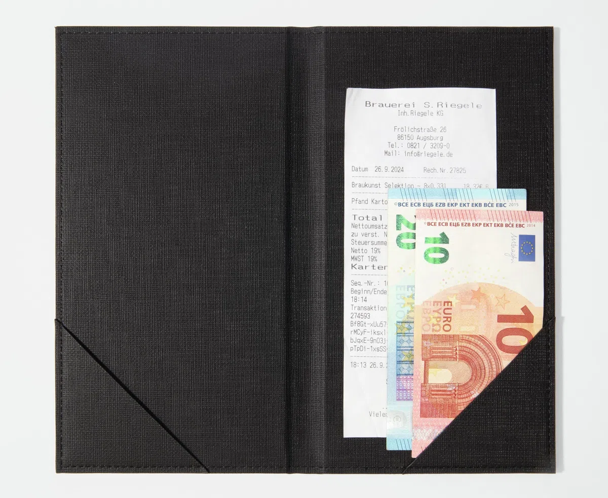 SIGEL RM100 Cartellina porta conto - 1 pezzo - nero - 5 pezzi