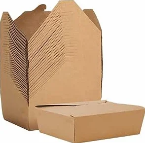 Contenitori per alimenti in carta kraft biodegradabili 1000 ml 50 pezzi a prova di perdite