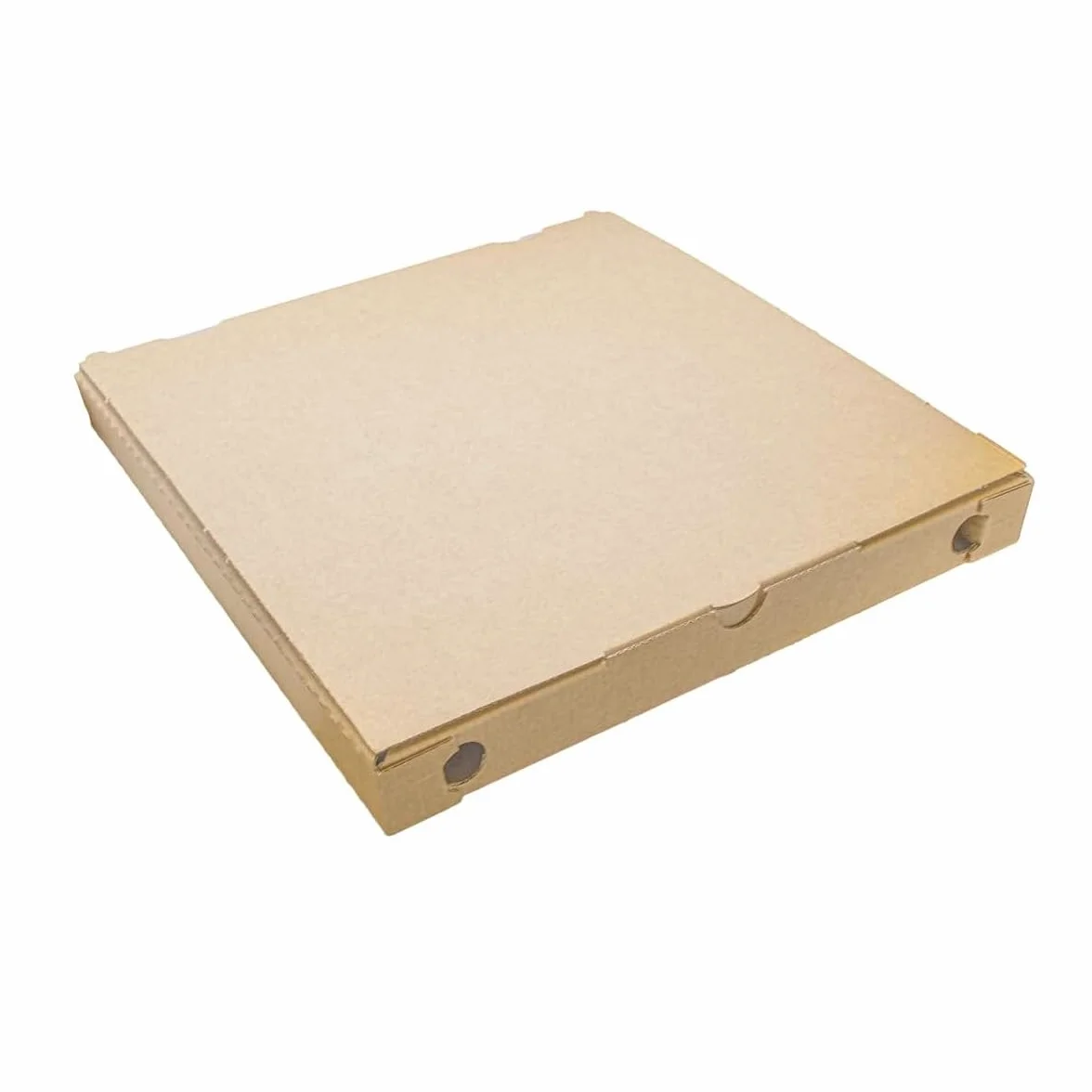 Scatola per Pizza in Cartone Naturale Avana 33x33x3,5cm Antitaglio Confezione da 100 Pezzi