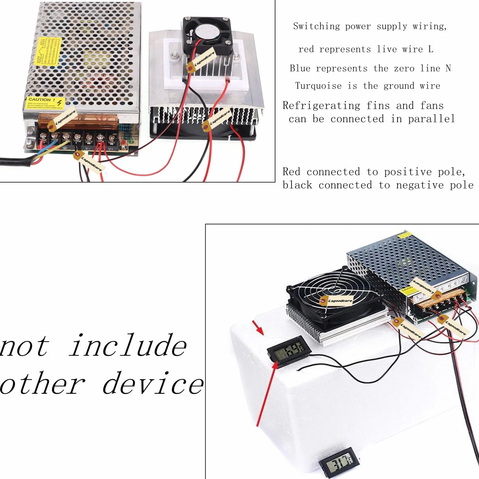 Lsgoodcare Kit Peltier raffreddamento DIY 12V semiconduttore frigorifero TEC1-12706 heatsink module + ventilatore