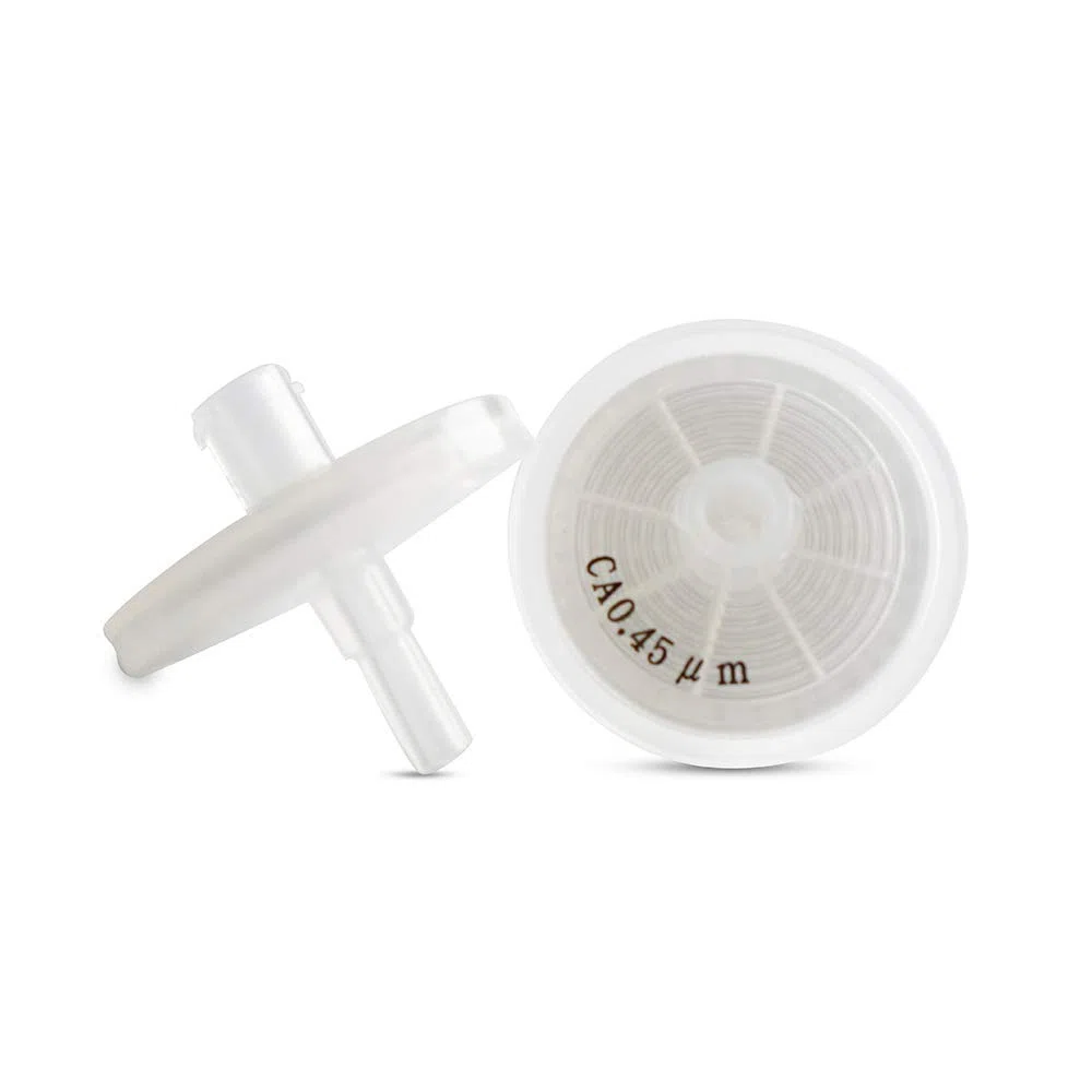 Filtri per siringa CA (acetato di cellulosa) diametro 25 mm, dimensione dei pori 0,45 μm per filtrazione proteica [caso di 100 pezzi] da Allpure Biotechnology (CA-25 mm-0,45 μm)