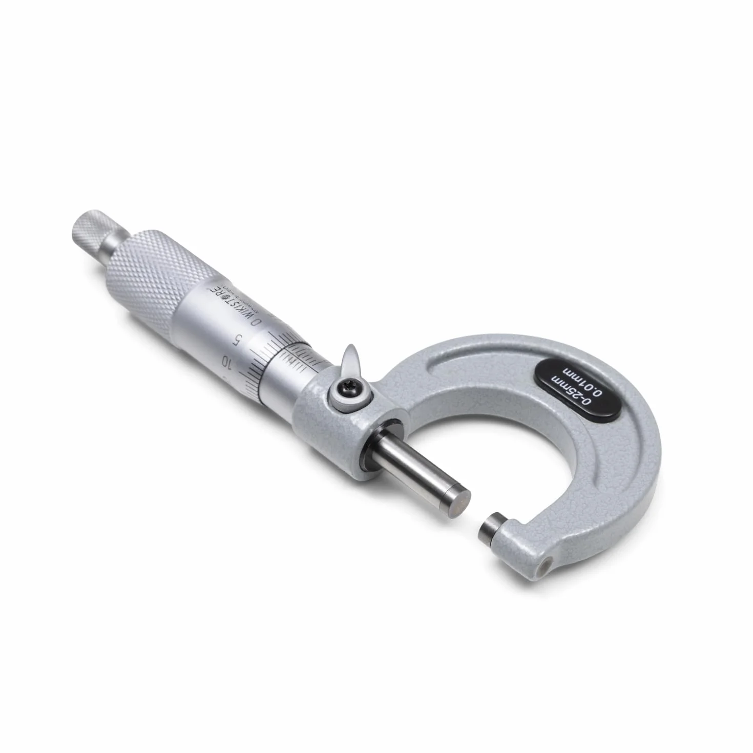Micrometro Professionale 0-25 mm Centesimale Precisione Industriale Arco Lega Leggera Frizione Bloccaggio Levetta