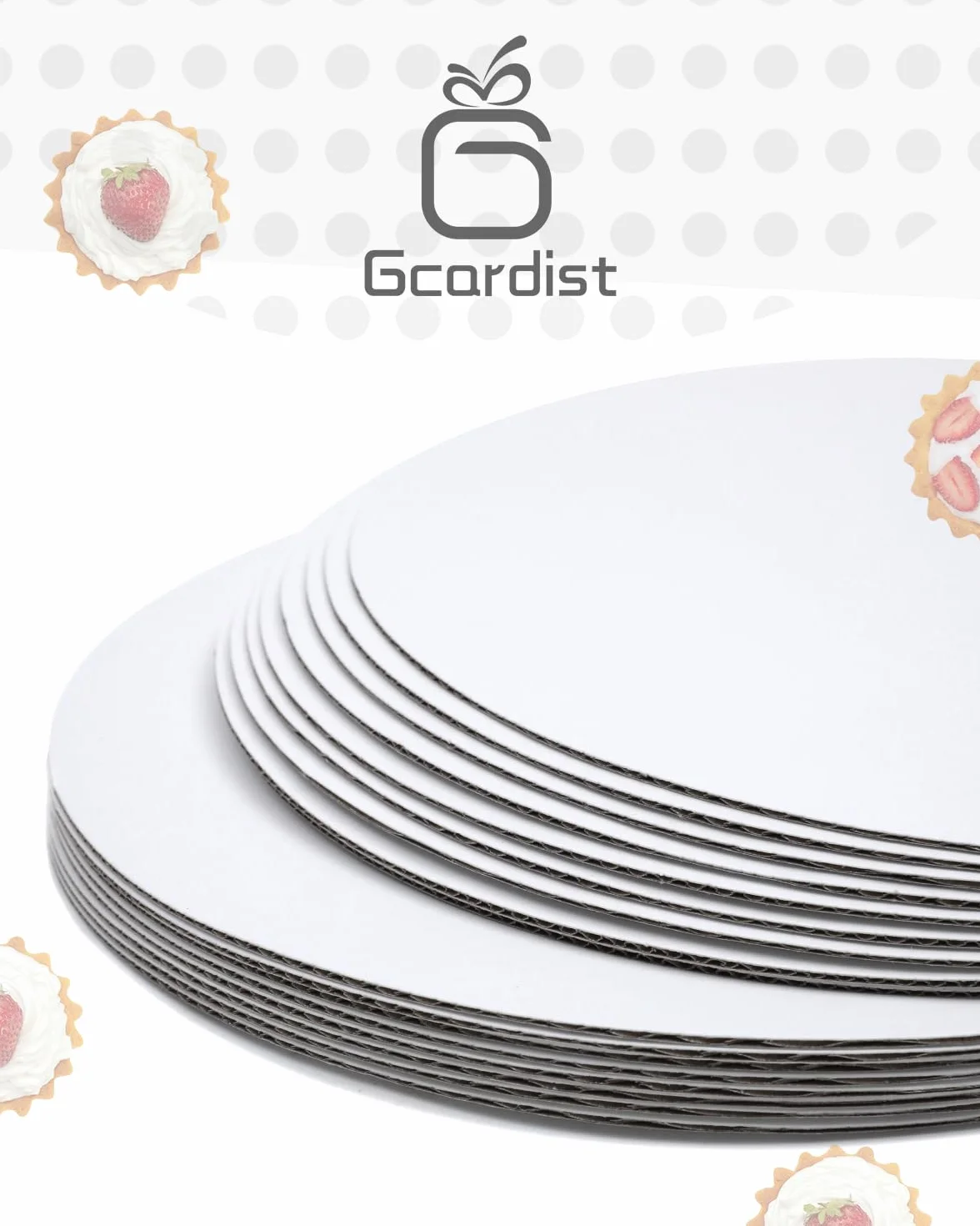 Sottotorta rotondi da 35,56 cm, confezione da 25 pezzi, in cartone per uso alimentare