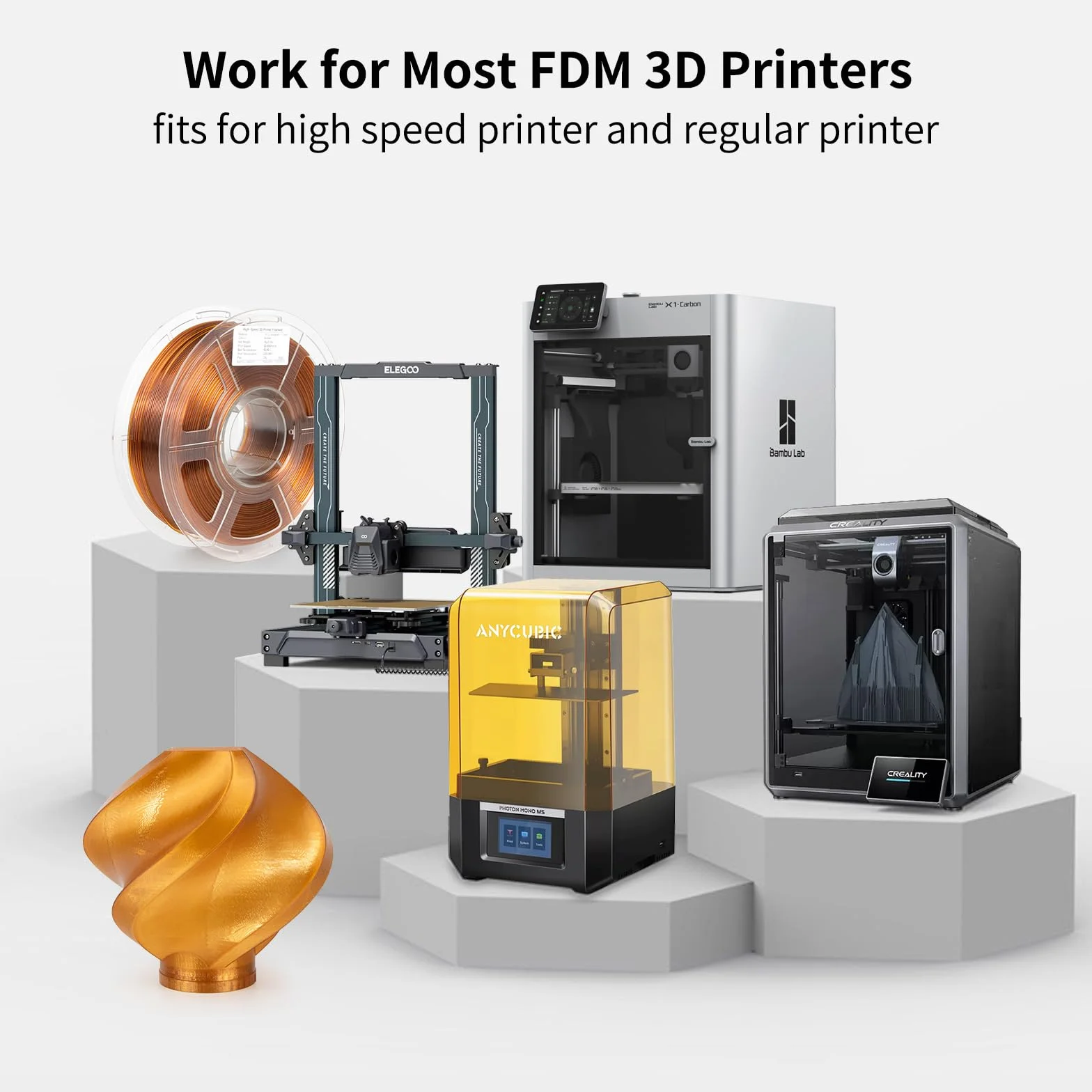 IEMAI PETG Filamento 1.75mm 1Kg Trasparente Ambra per Stampa 3D, Alta Velocità, Precisione Dimensionale +/- 0,02 mm