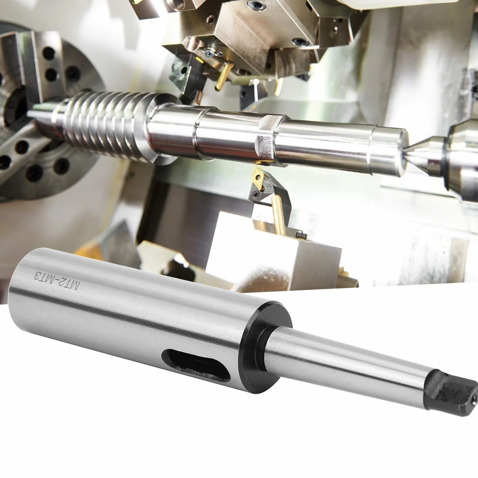 Adattatore di Riduzione in Acciaio ad Alta Velocità MT2 a MT3 50 HRC per Trapano Tornio Fresatura CNC