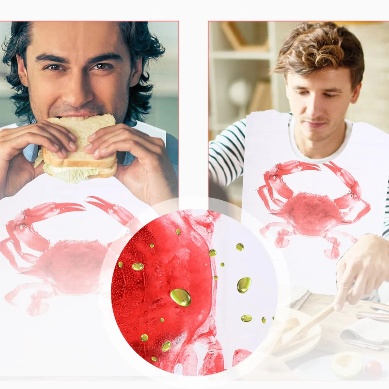 iplusmile 100 Pezzi Grembiule Usa E Getta Bavaglini Di Aragosta In Bavaglini Ristorante Divertenti Di Gamberi Grembiule Alla Griglia Usa E Getta