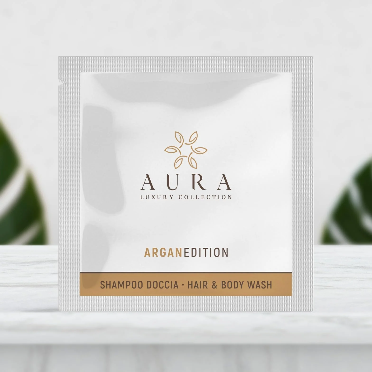 Aura Luxury Collection Kit 200 bustine doccia-shampoo 10ml Argan bianco delicato
