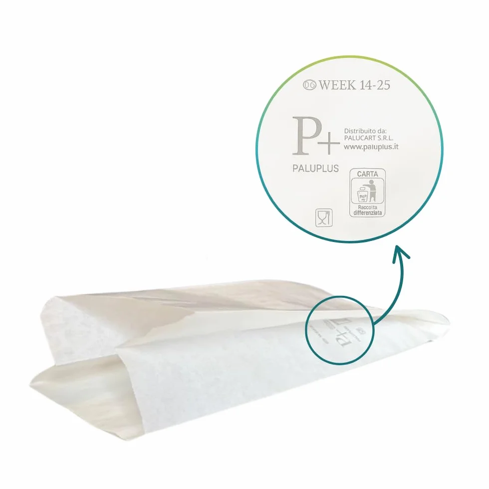 Virsus 1000 Sacchetti di Carta per Alimenti Kraft Bianchi 10x20 cm