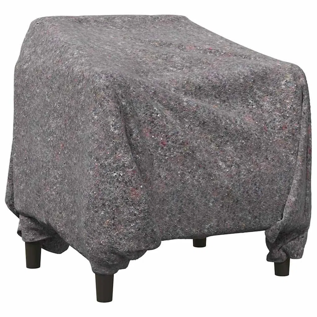 vidaXL Coperte da trasloco 5 PCS Grigio 150 x 200 cm Tessuto, Coperta Grigia Grande, Leggera in Tessuto, per Soggiorno, Protezione dalla Polvere, Stile Industriale