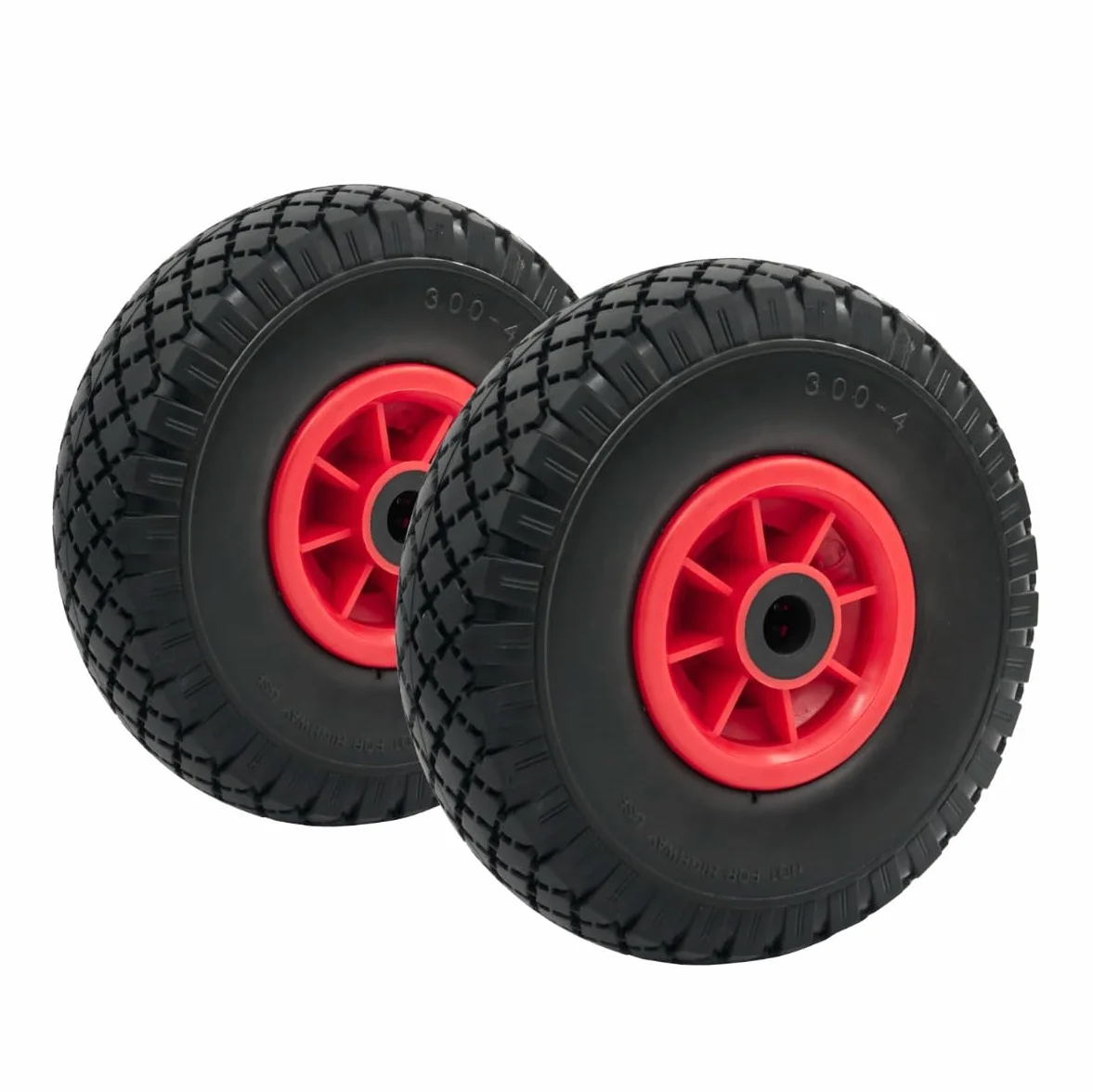 STI 2 x Ruote Piena Antiforatura per Carrello Porta Pacchi porta casse diametro 3.00-4 260x85