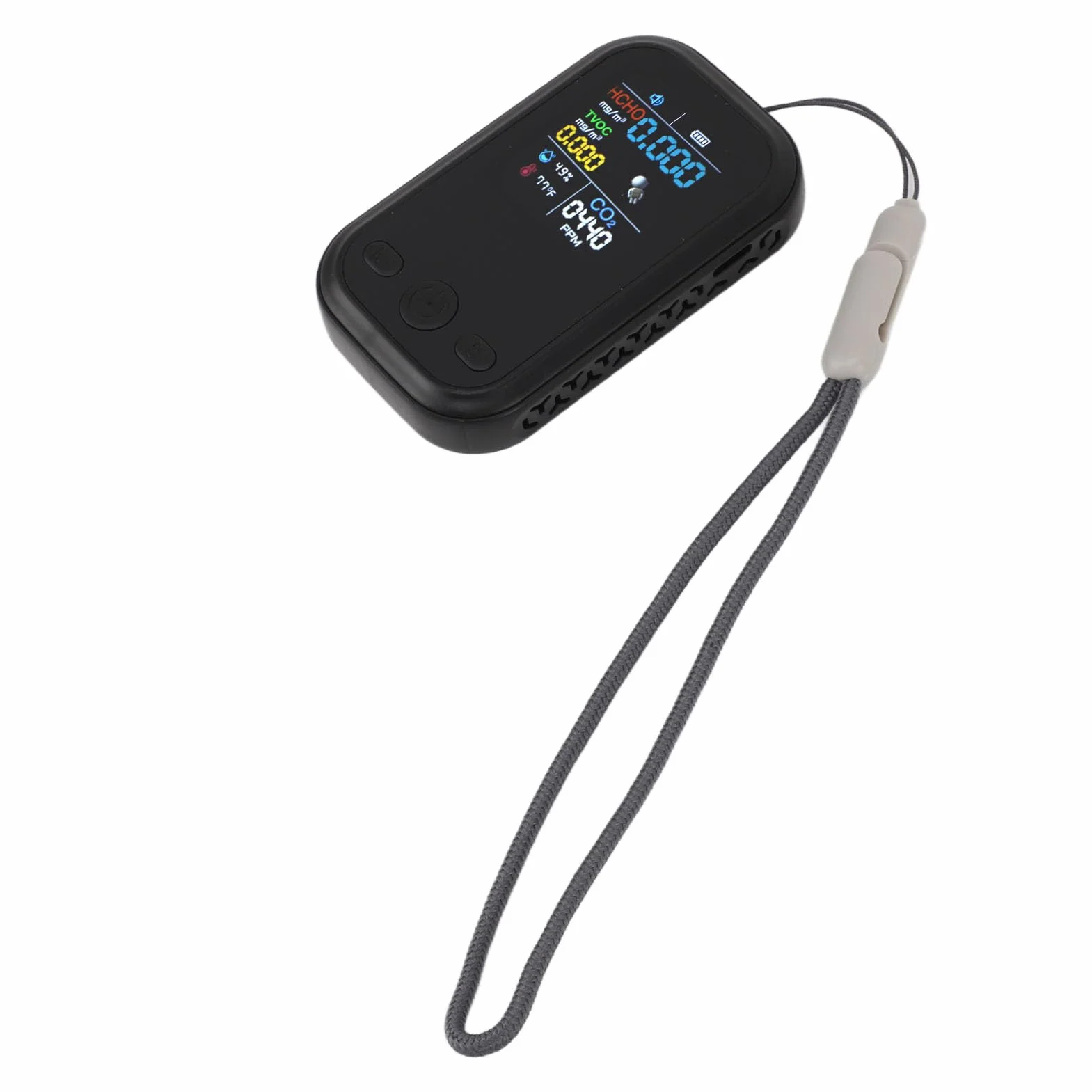 Kit per il Test 'aria Domestica, Monitor della qualità 'aria Compatto e Accurato per Prodotti Domestici per Interni (BLACK)