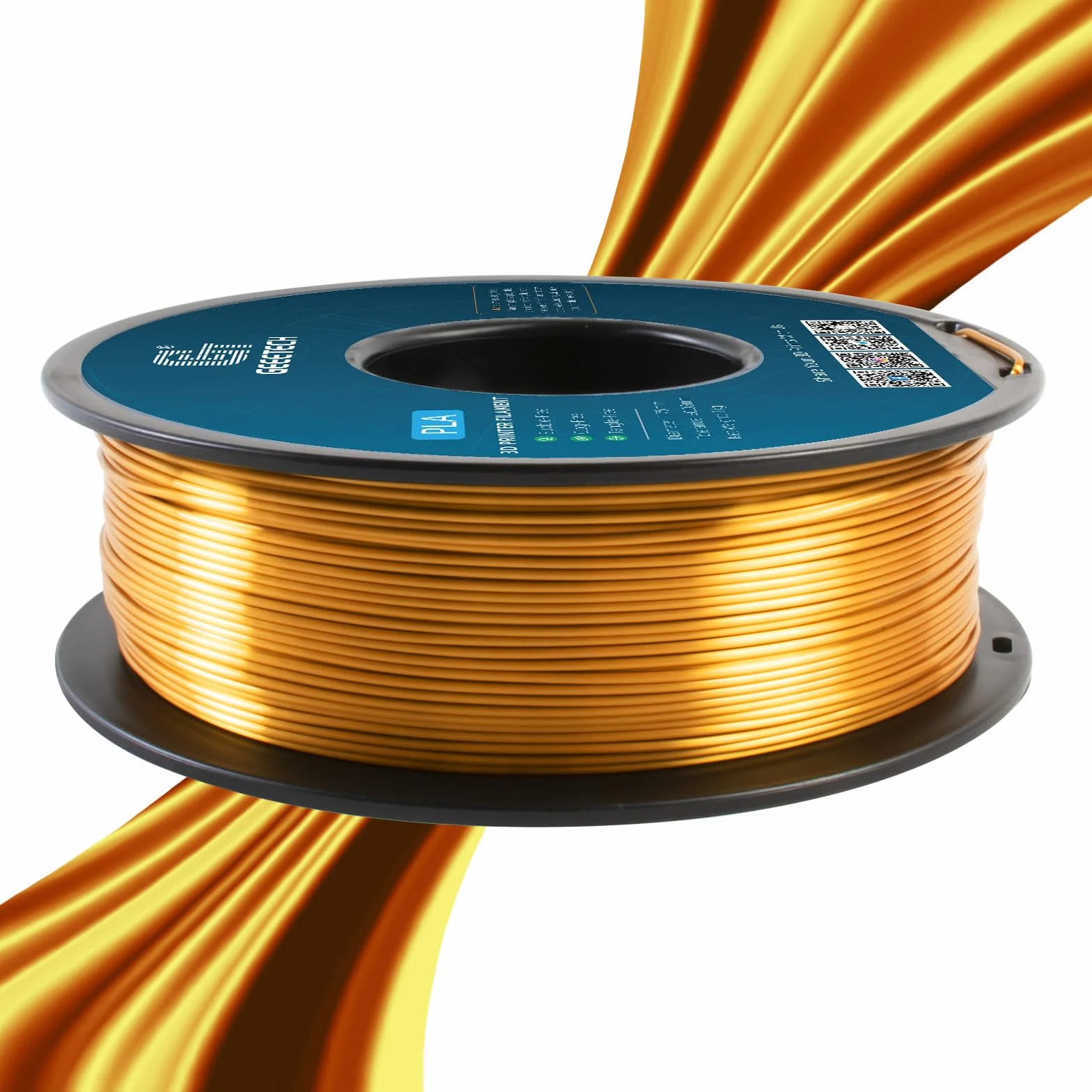 GEEETECH Filamento PLA 1.75 mm Silk Gold 1kg Spool