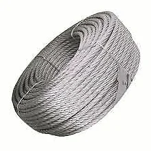 Cavo Acciaio 4 mm 50 MT 450 KG Carico Rottura Zincata