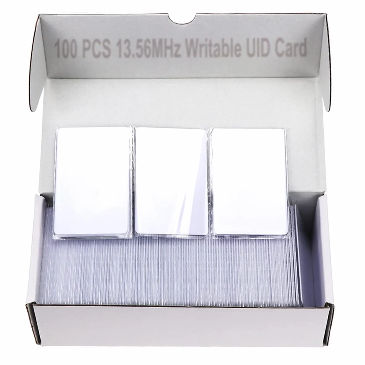 HERNAS Smart Card UID riscrivibile da 100 pezzi, schede RFID Mi-Fare 1K S50, scheda porta scheda vuota da 13,56 MHz per controllo accessi, settore blocco 0, conforme a ISO 14443 A