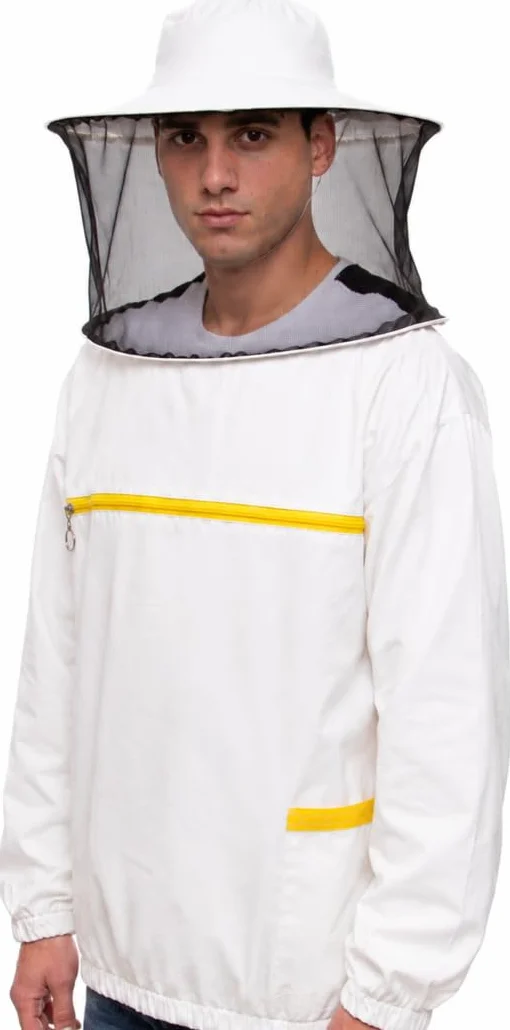Abbigliamento apicoltura di qualità Bee Art. Costume da apicoltore con polsino elastico e cappello tondo. Giacca per apicoltore. Tuta da apicoltore professionale che respinge le api e gli insetti XL