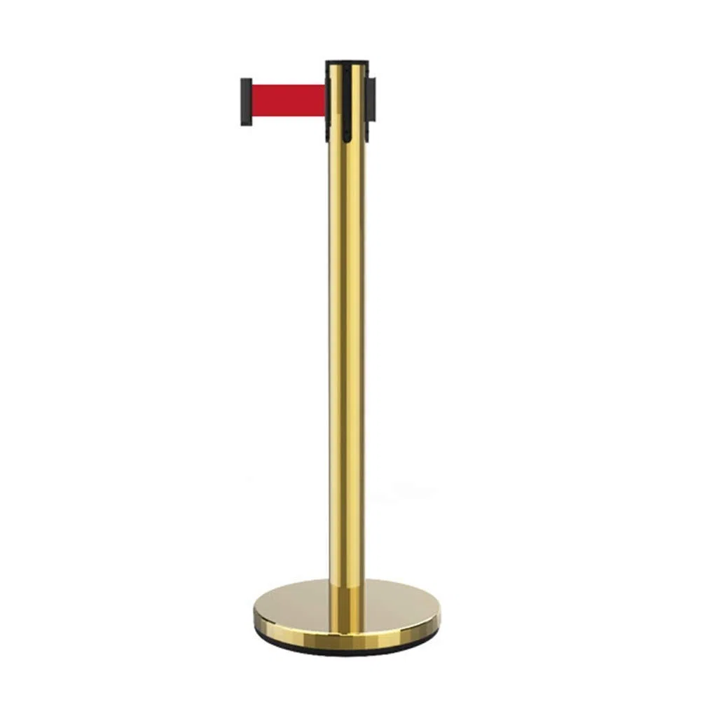 VIP Stanchion Belt Retrattile Queue Barrier Heavy Duty Steel Post Anti Rust Base Per Il Sistema Di Gestione Della Linea Di Sicurezza Di Controllo Del Punto Di Sicurezza Del Negozio Al Dettaglio Della
