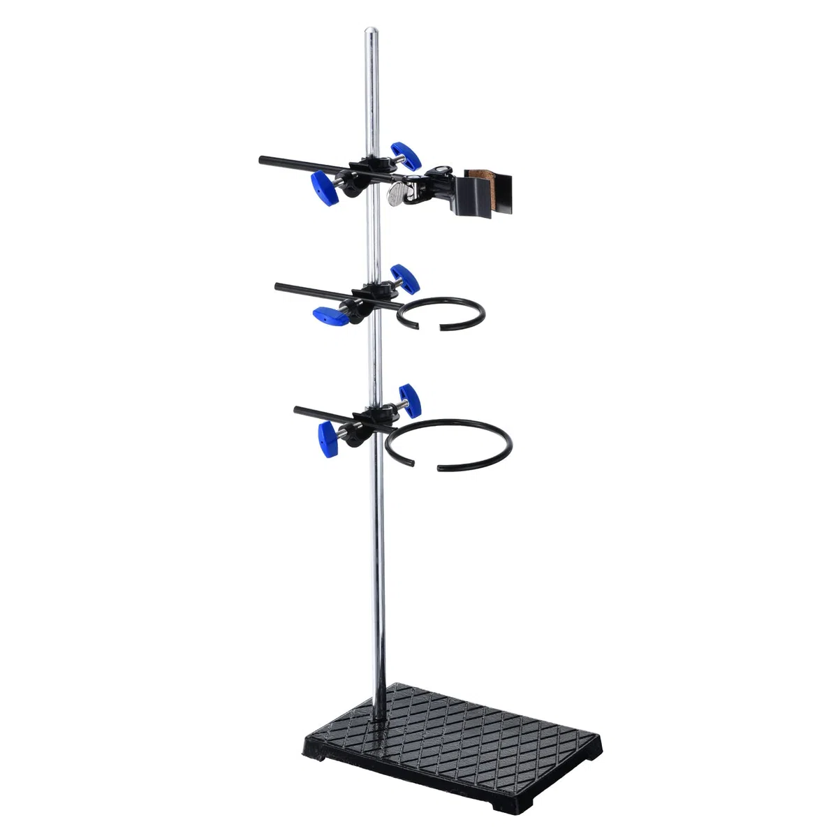 PATIKIL Lab Stand Set, Lab Stand & Morsetto Set, 1 Set Stand Supporto con 1 Ampolla Morsetto & 2 Storta orings per Chimica Laboratorio, 24 pollici