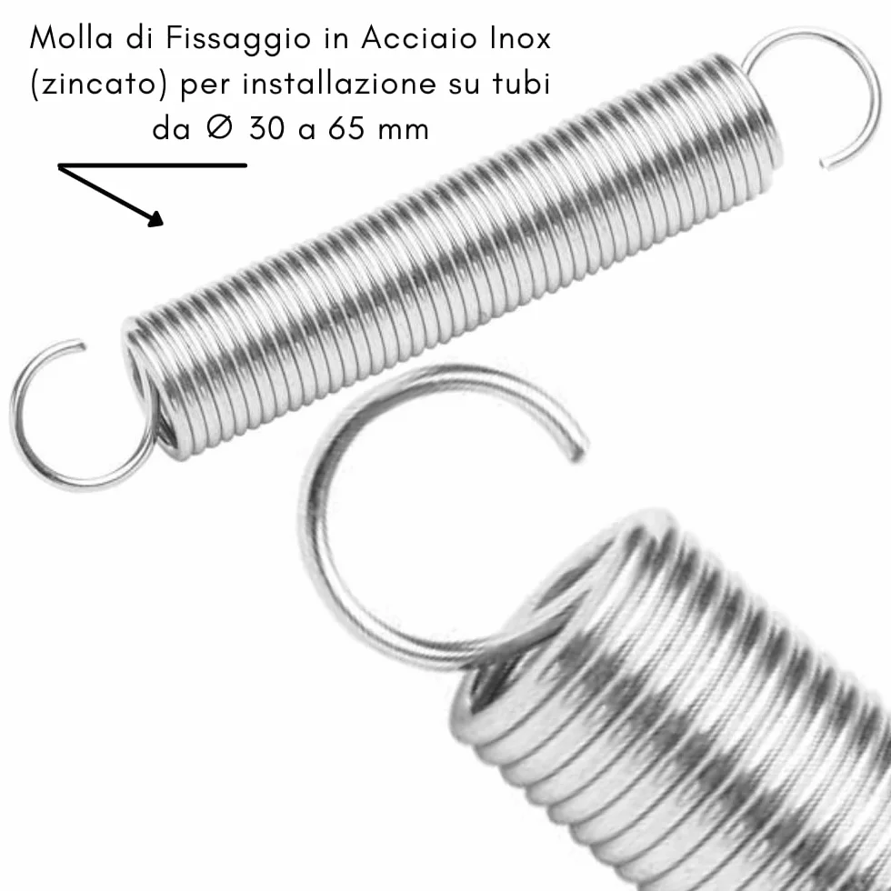 Termometro bimetallico a contatto per Tubi con clip Molla Bimetallica Acciaio Inossidabile, cassa diametro 63 mm scala 0-120 °C