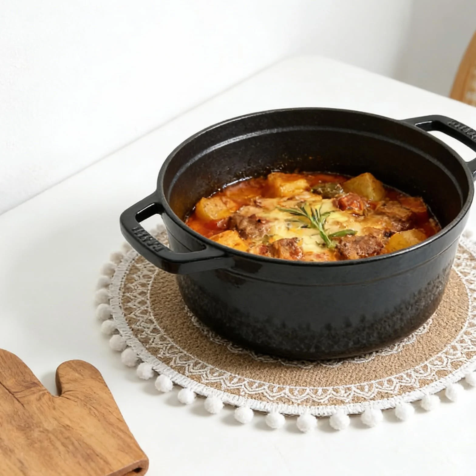 Tovaglietta Rotonda Bohémien 38 cm Antiscivolo Resistenti al Calore Boho Decorativa per Cucina Ristorante