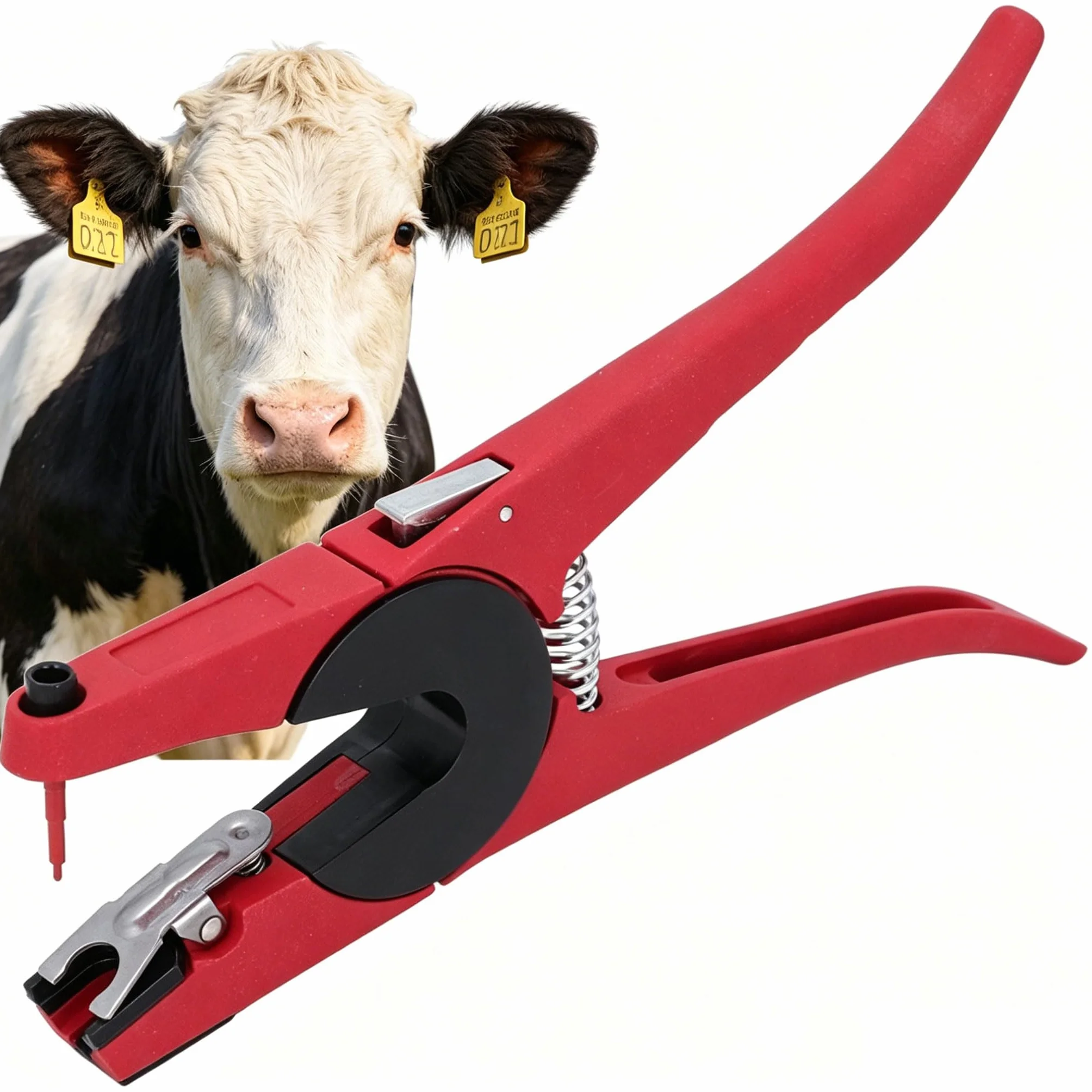 Pinze applicatrici di marche auricolari per bovini, suini, ovini, strumento universale per la marcatura delle orecchie degli animali, meccanismo di bloccaggio regolabile