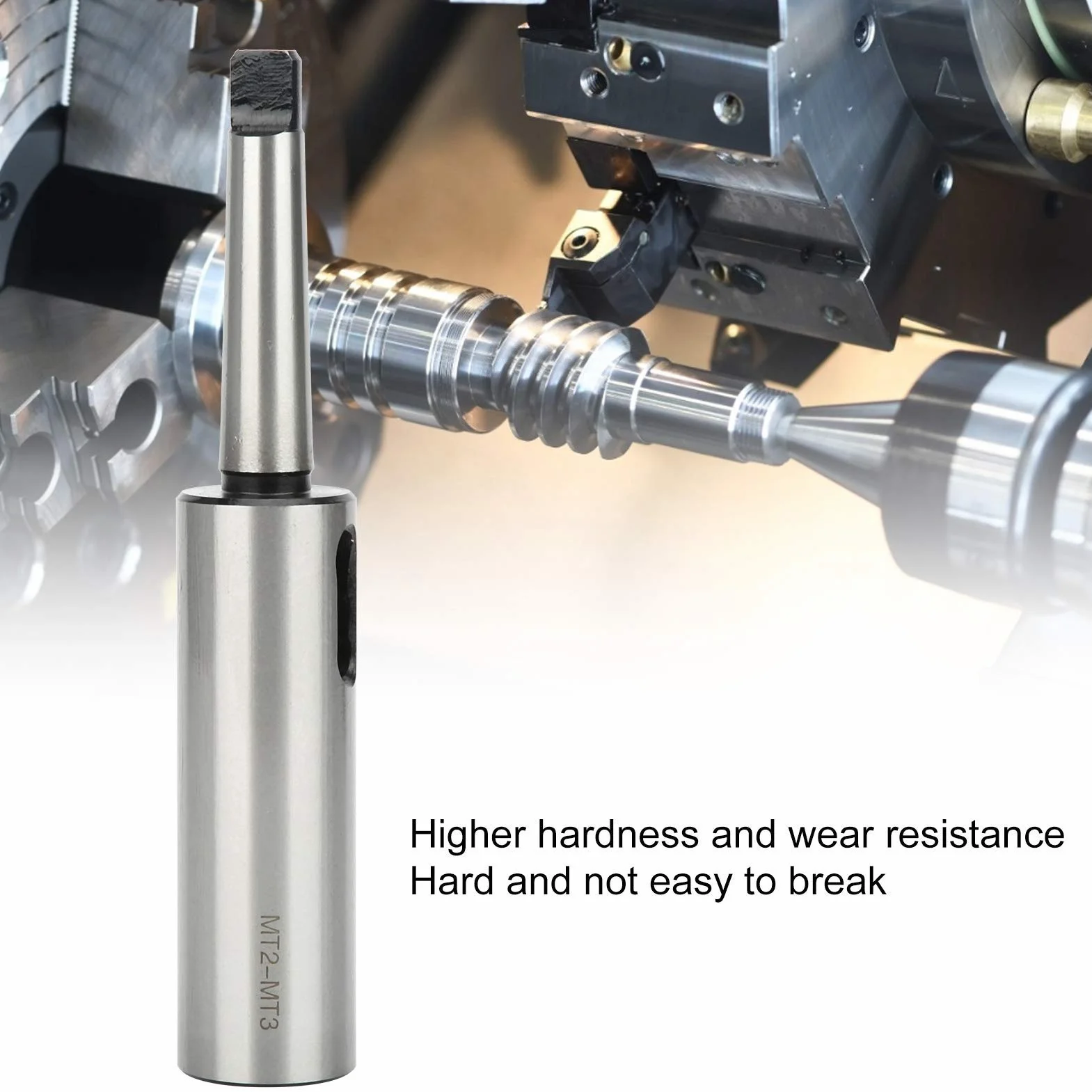 Adattatore di Riduzione in Acciaio ad Alta Velocità MT2 a MT3 50 HRC per Trapano Tornio Fresatura CNC