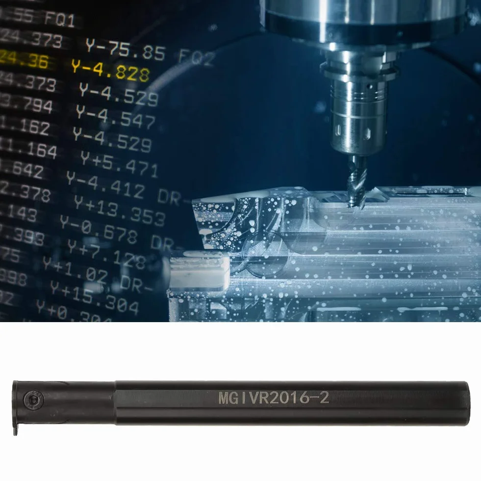 Utensile Filettatura Interna, Utensili Tornitura Interna, MGIVR2016-2 Utensili di Tornitura per Tornio CNC, Barra di Alesatura con Supporto per Scanalatura Filettatura Iinterna da 16 mm con Chiave