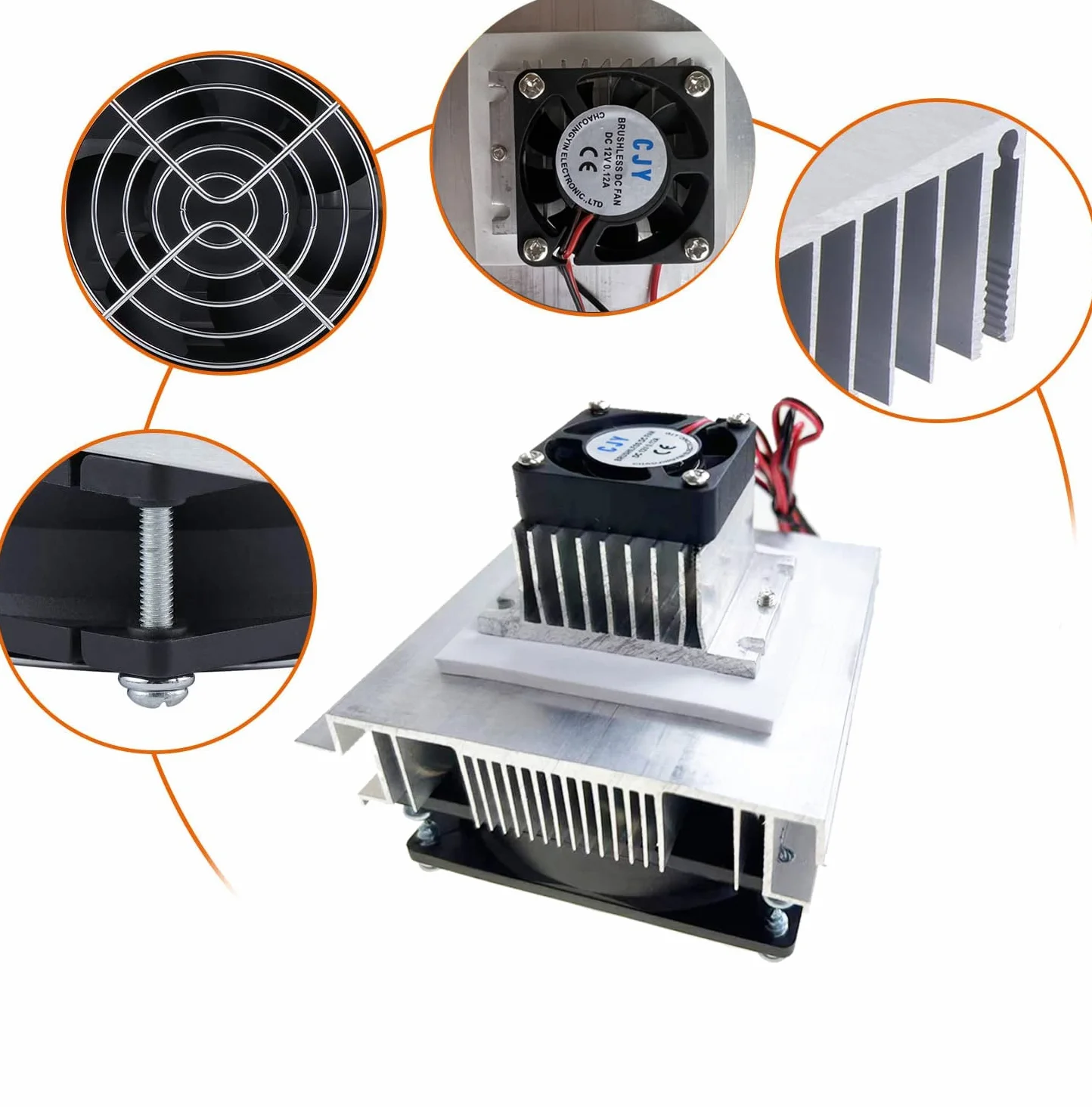 DC 12 V FAI DA TE Termoelettrico Peltier Refrigerazione Sistema di Raffreddamento Kit Semiconduttore Cooler Dissipatore di Calore Conduzione Modulo Frigo Mini Condizionatore D'aria