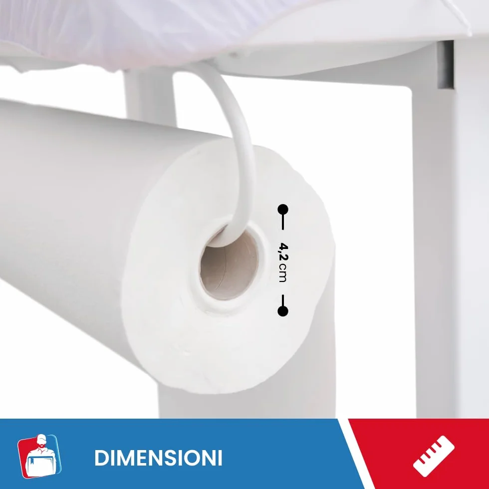 IMBALLAGGI 2000 Rotolo Carta Lettino Massaggio 6 Pezzi 60 cm x 55M 100% Cellulosa Assorbenti Lenzuolini Medici Monouso