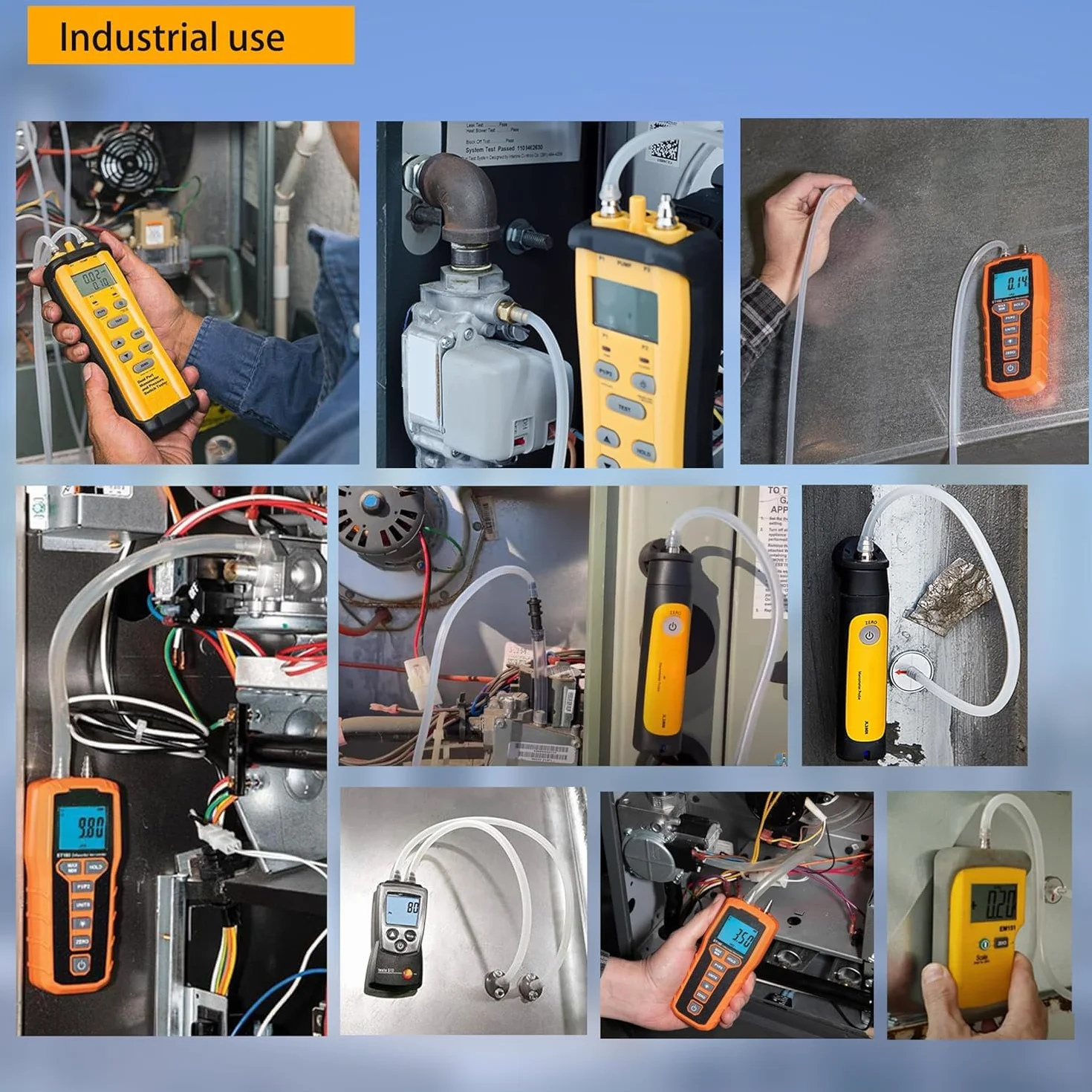 ZIBOO Kit sonda manometro JL3MN2 Klein Tools ET180 Manometro digitale Fieldpiece JL3KM2 SDMN5 SDMN6 ADMN2 HVAC Pitot Static Tube