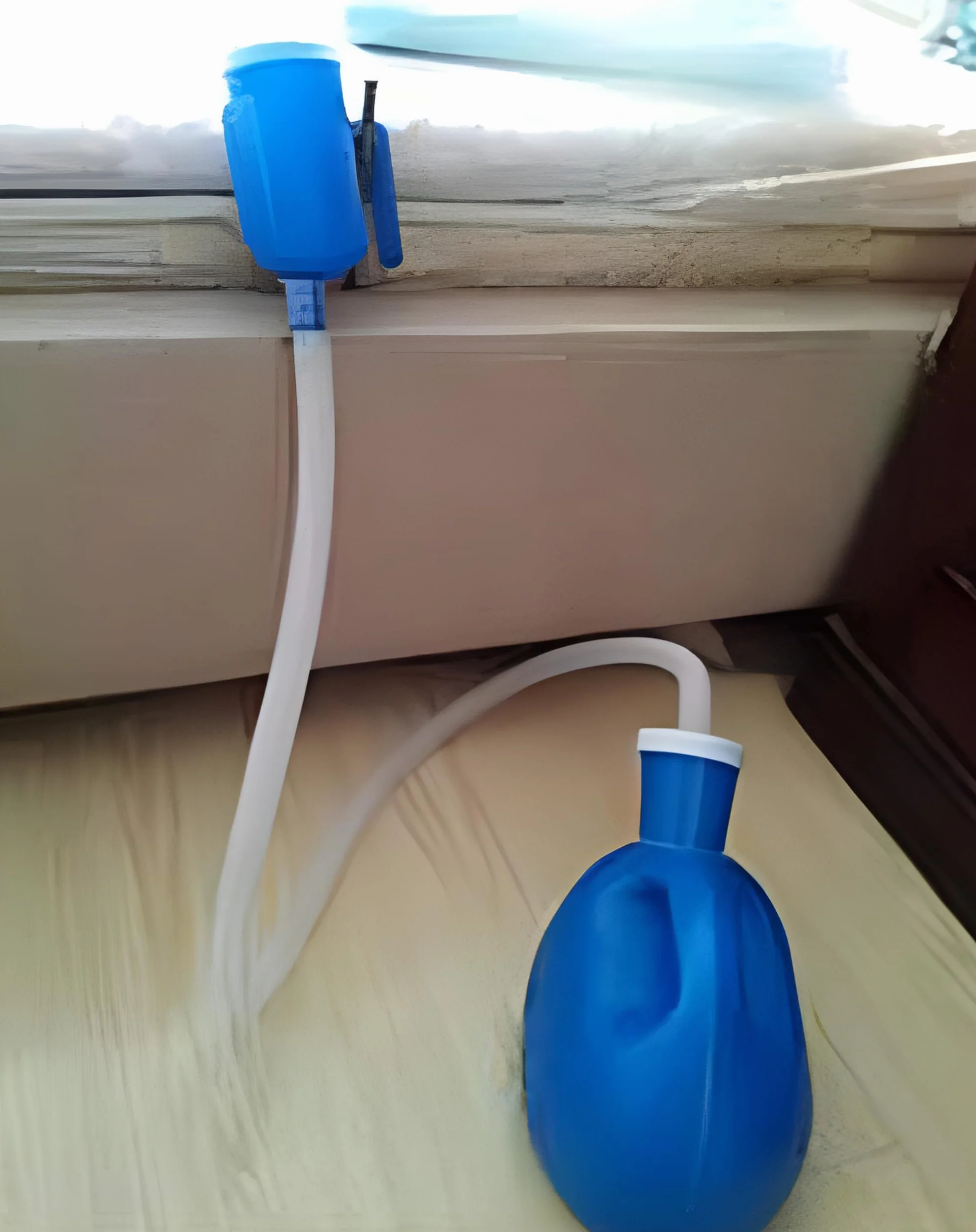 Orinatoio Portatile Uomo Donna 2000 ml Plastica Riutilizzabile a Prova di Fuoriuscita con Tappo a Vite Bianco