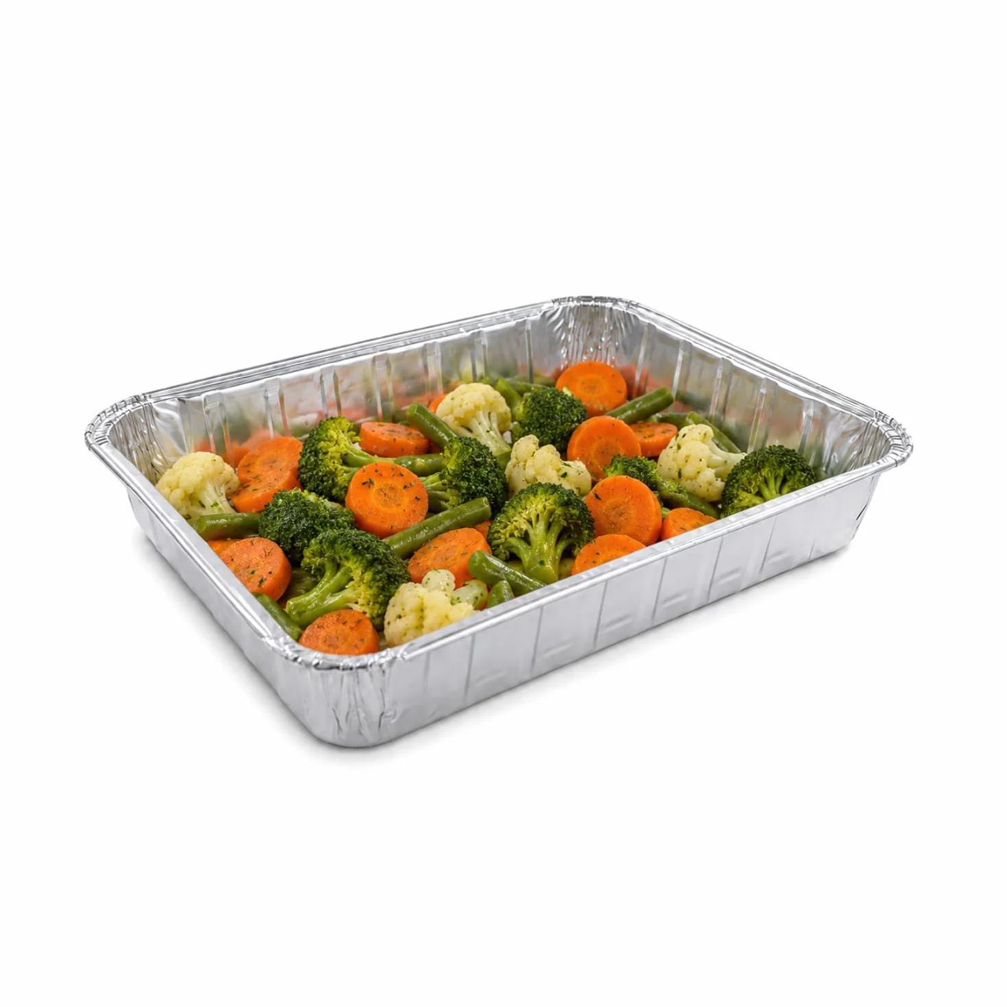 VIRSUS 100 Vaschette in Alluminio R11G Varie Dimensioni porzioni Rettangolari Argentate per Alimenti USA e Getta
