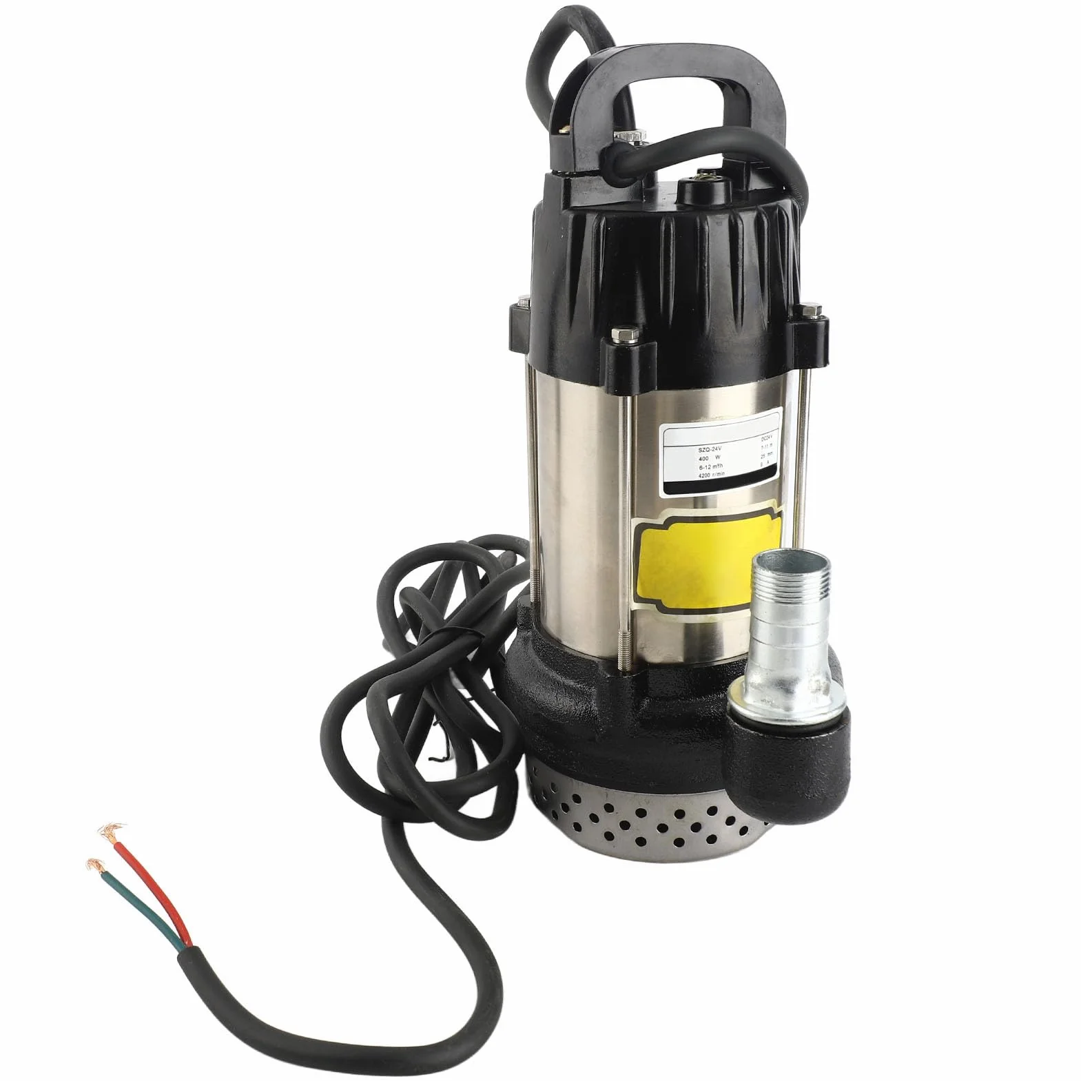 Naroote Bomba de Agua Sumergible, Bomba Sumergible de Agua Sump Pump SZQ Sottomarino SZQ - 24V 400W DC24V 1in Pompa Sommersi a DC Spazzole Senza Spazzole SCUPA
